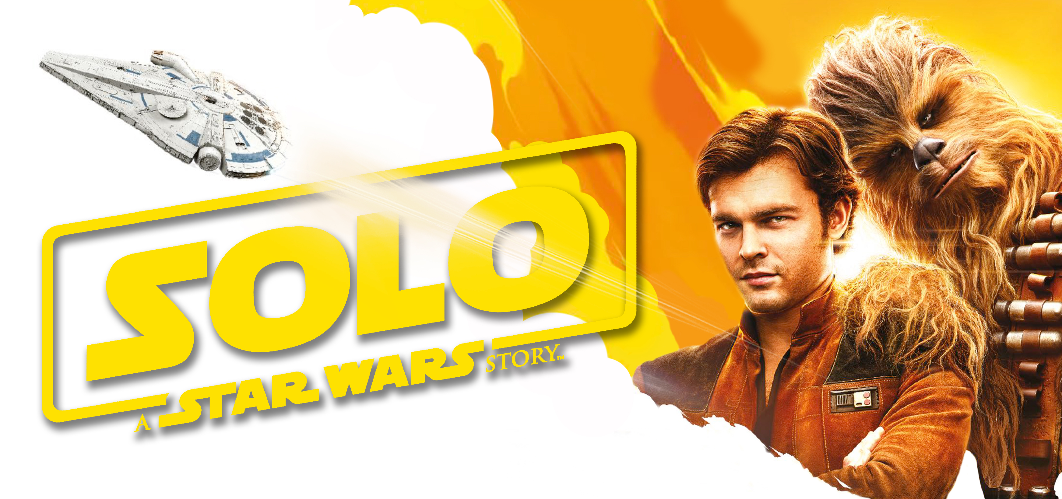 Alden Ehrenreich Chewbacca Han Solo Millennium Falcon Star Wars 3488x1640
