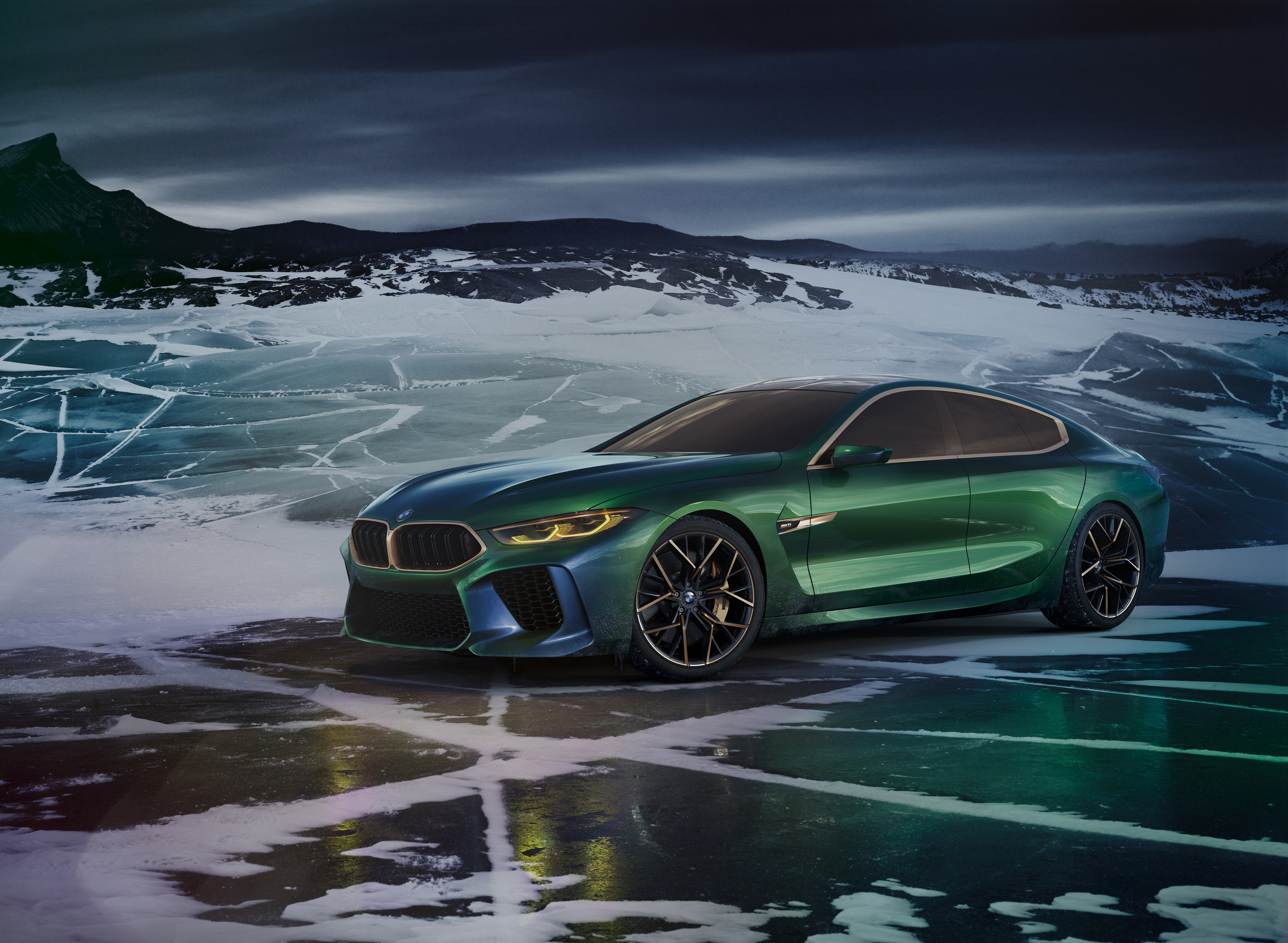 Bmw M8 Gran Coupe Car Concept Car Green Car Luxury Car 4096x2998