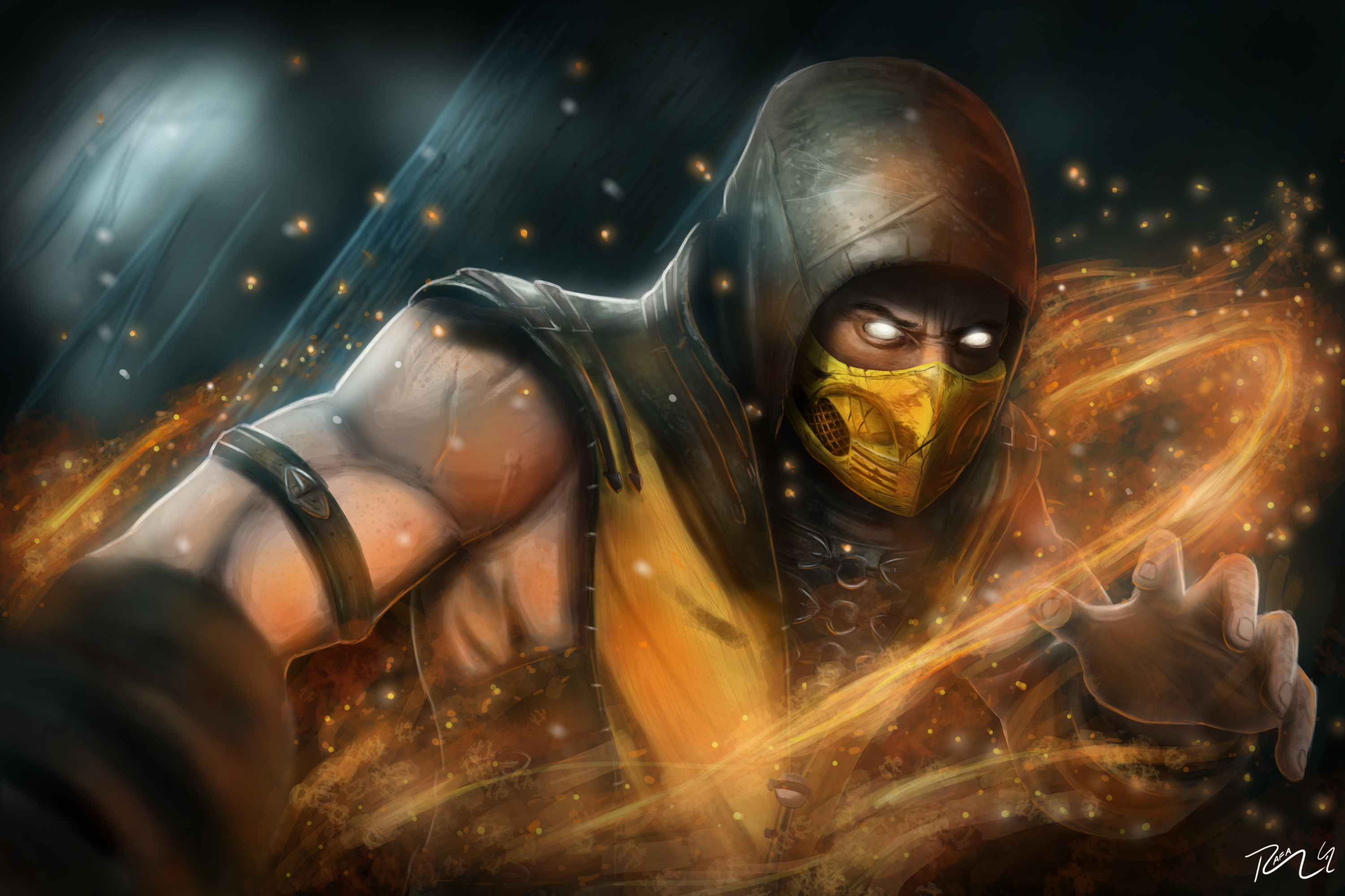 Mortal Kombat Scorpion Mortal Kombat 3000x2000