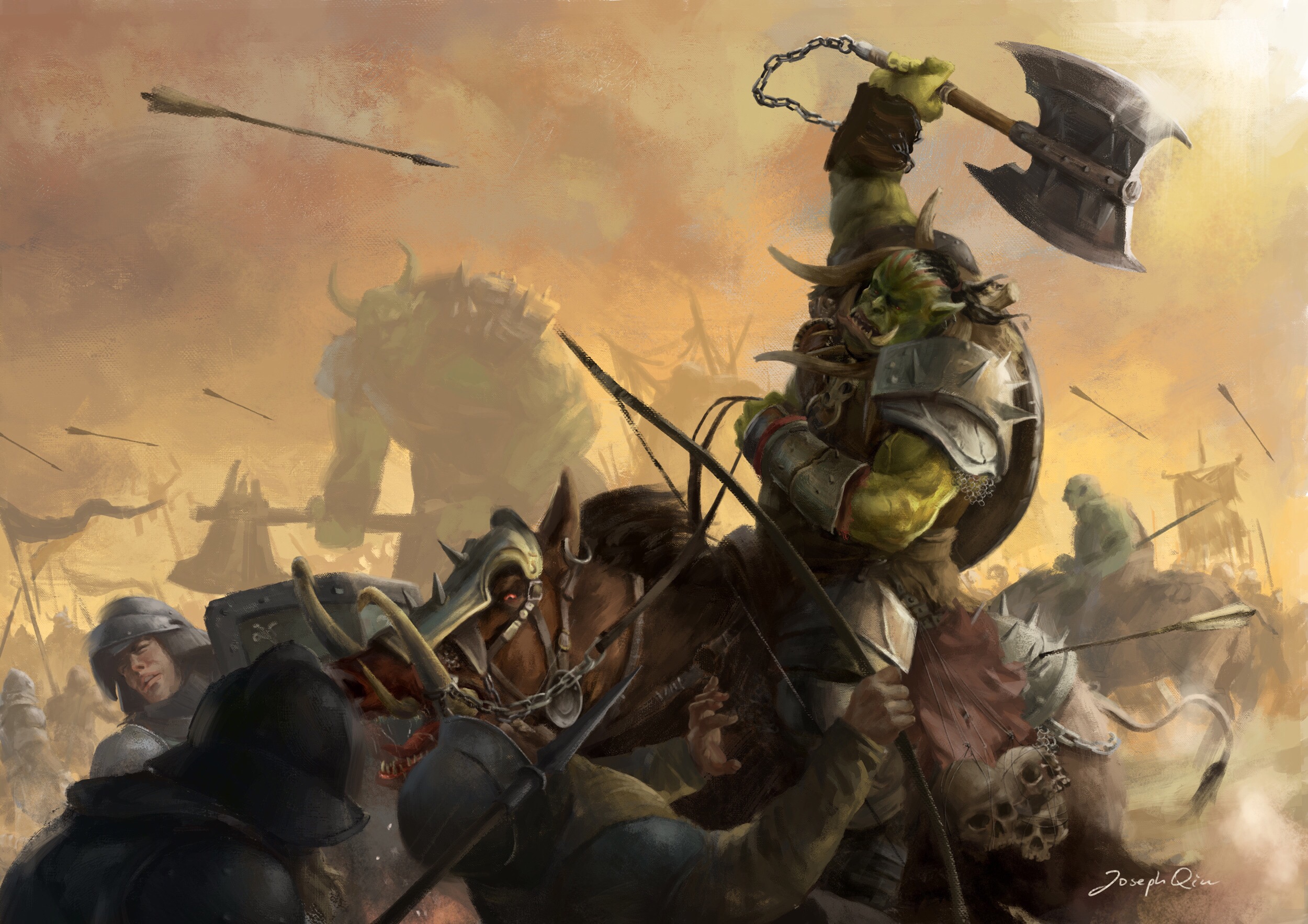 Battle Orc Warhammer Warrior 2500x1767