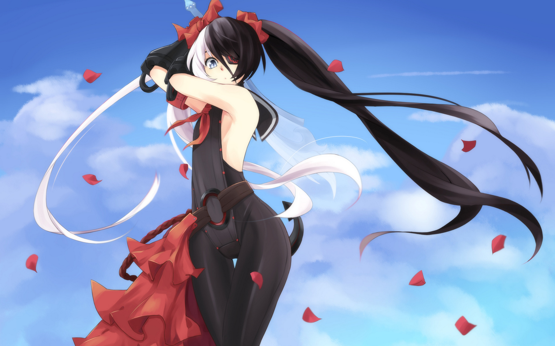 Black Hair Blade Amp Soul Eye Patch Long Hair Pohwaran Blade Amp Soul Video Game White Hair 1920x1200