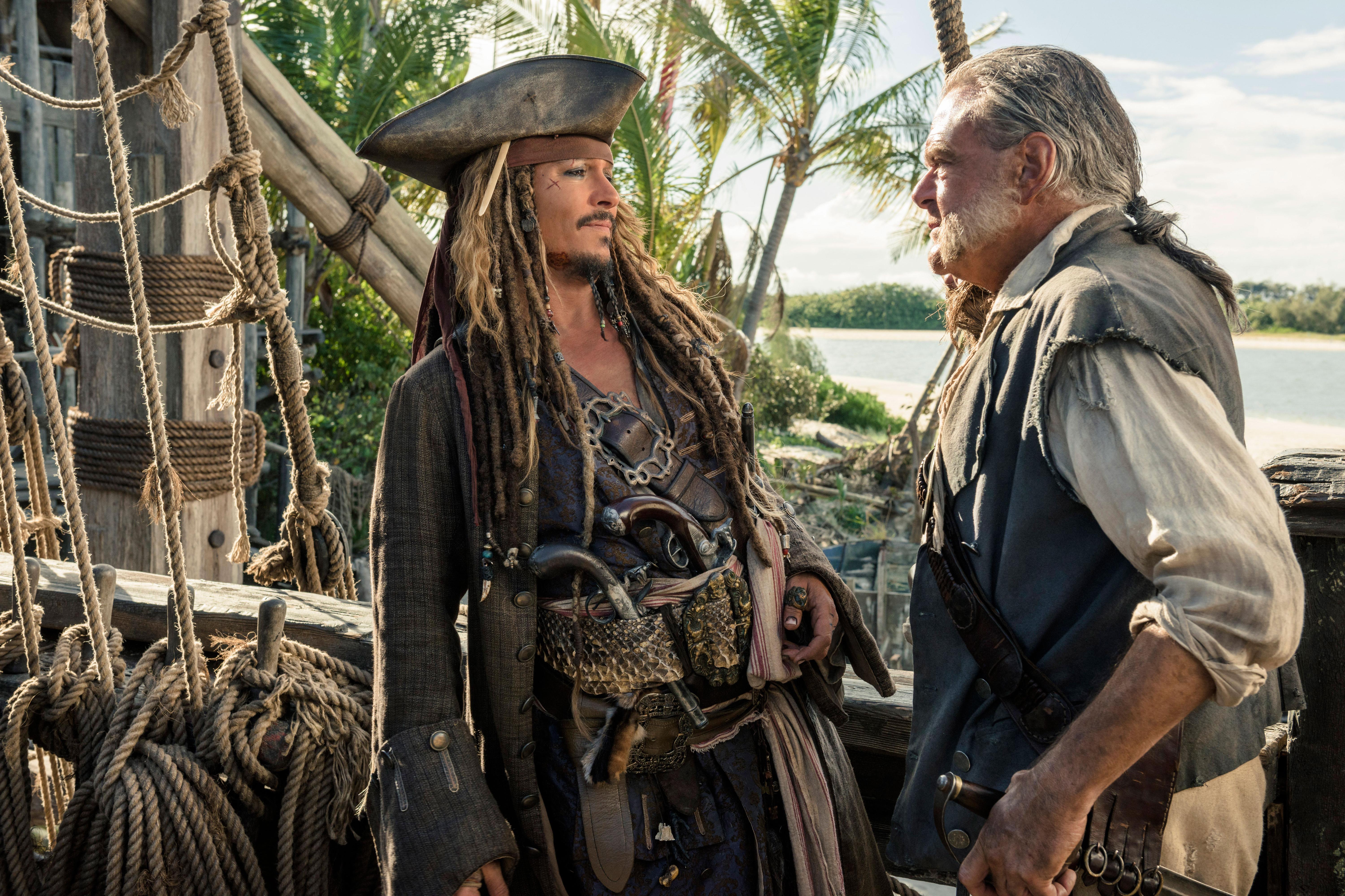 Jack Sparrow Johnny Depp Joshamee Gibbs Kevin Mcnally Pirates Of The Caribbean Dead Men Tell No Tale 6000x4000