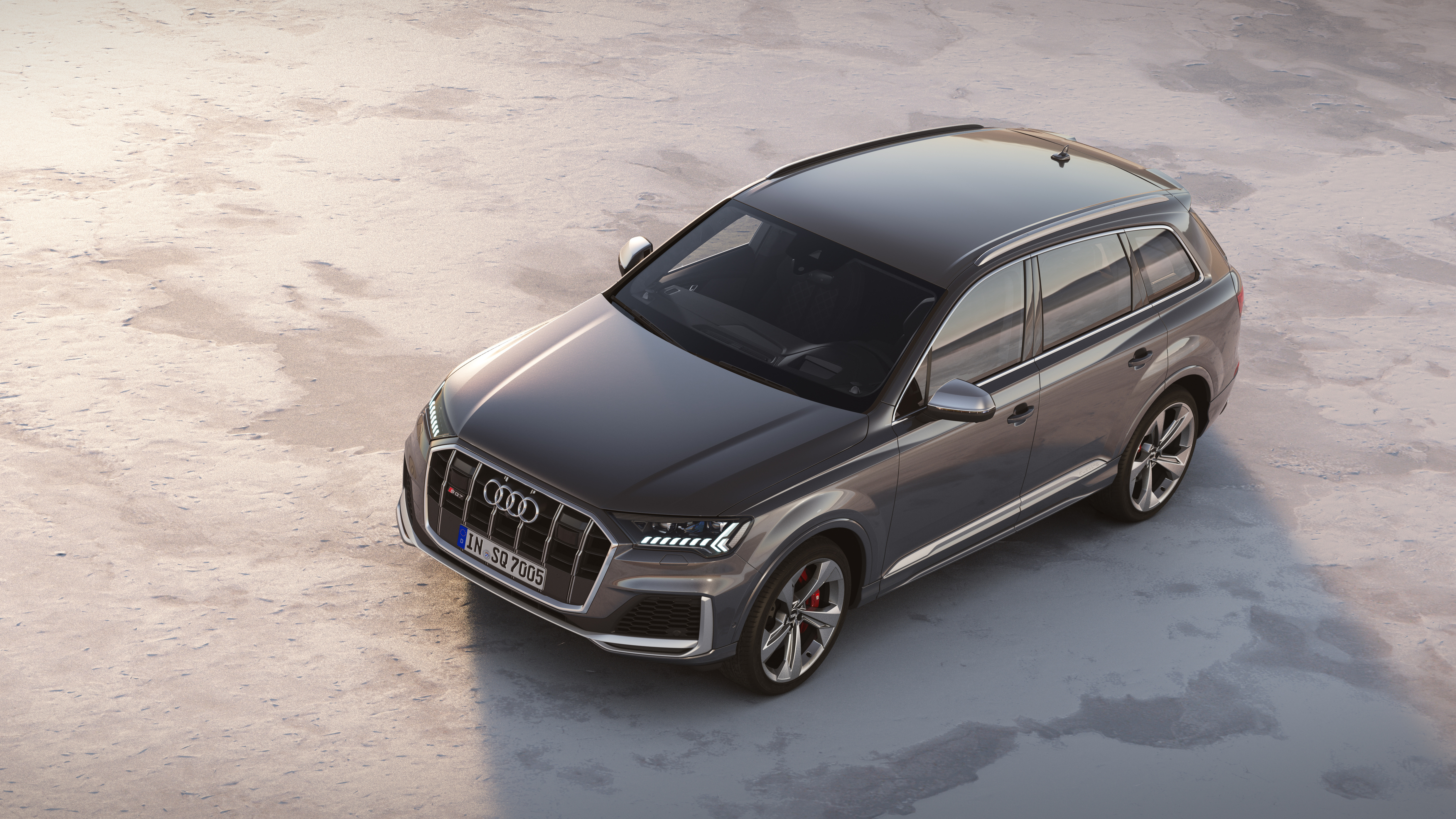 Audi Audi Q7 Car Luxury Car Suv Silver Car Vehicle 4961x2791