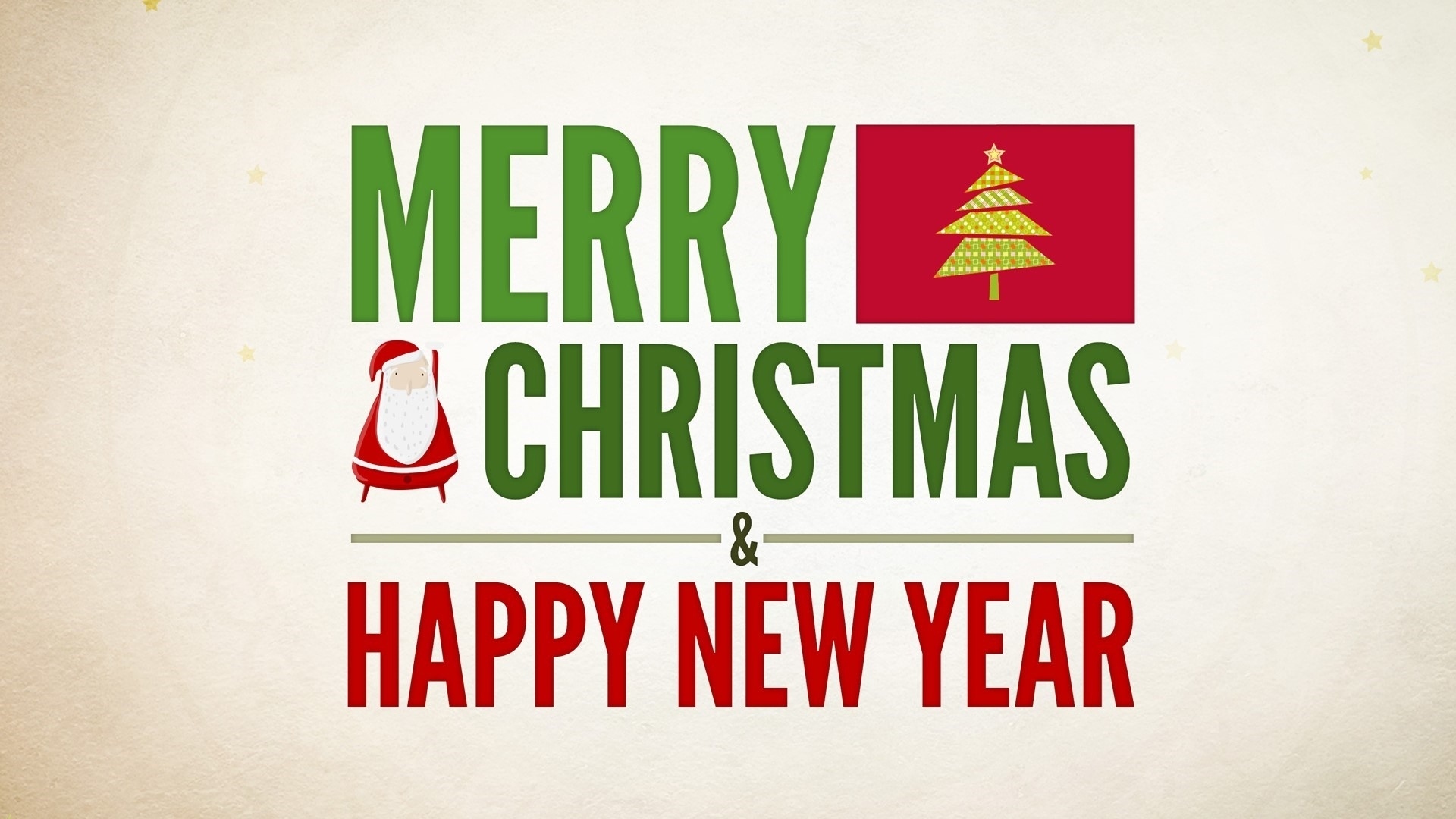 Happy New Year Merry Christmas Minimalist New Year Santa Claus Tree 1920x1080