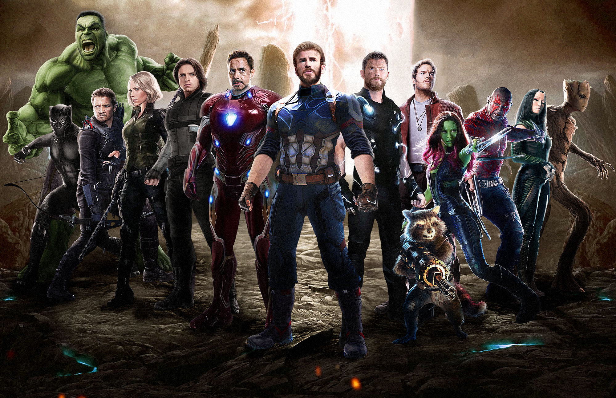 Ant Man Avengers Avengers Infinity War Black Panther Marvel Comics Black Widow Captain America Drax  2000x1295