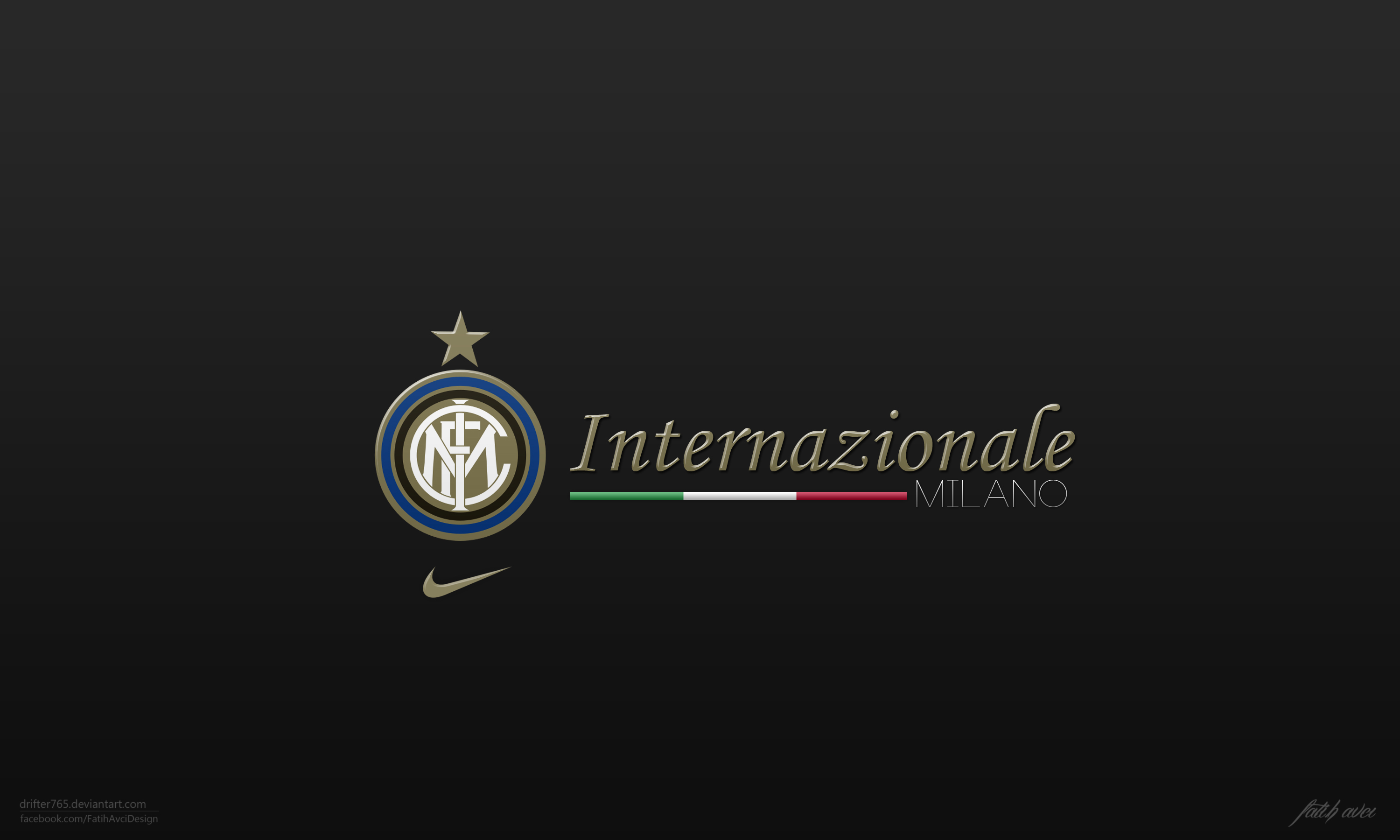 Emblem Inter Milan Logo Nike Soccer 3000x1800