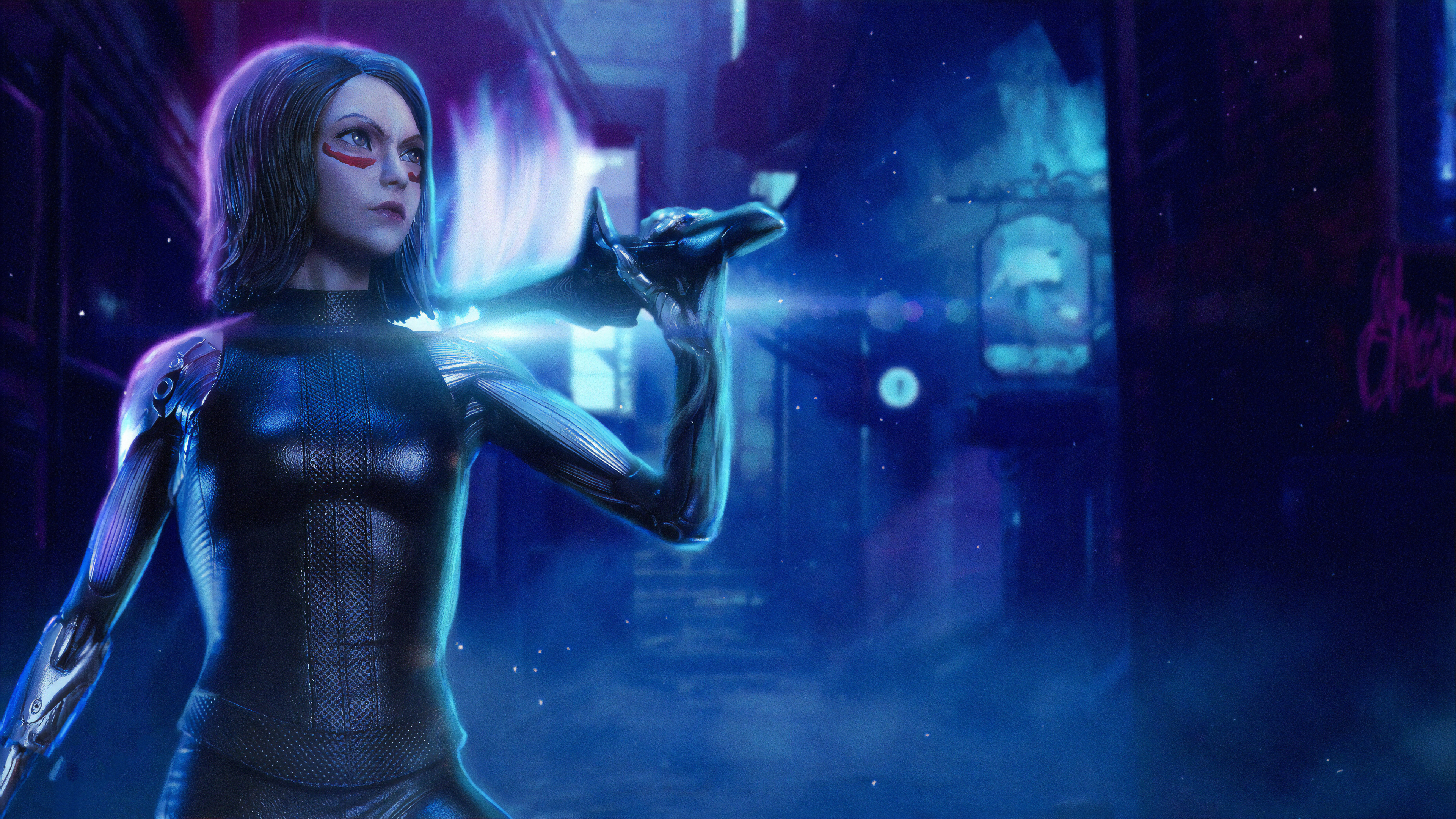 Alita Alita Battle Angel Alita Battle Angel Cyborg 3840x2160