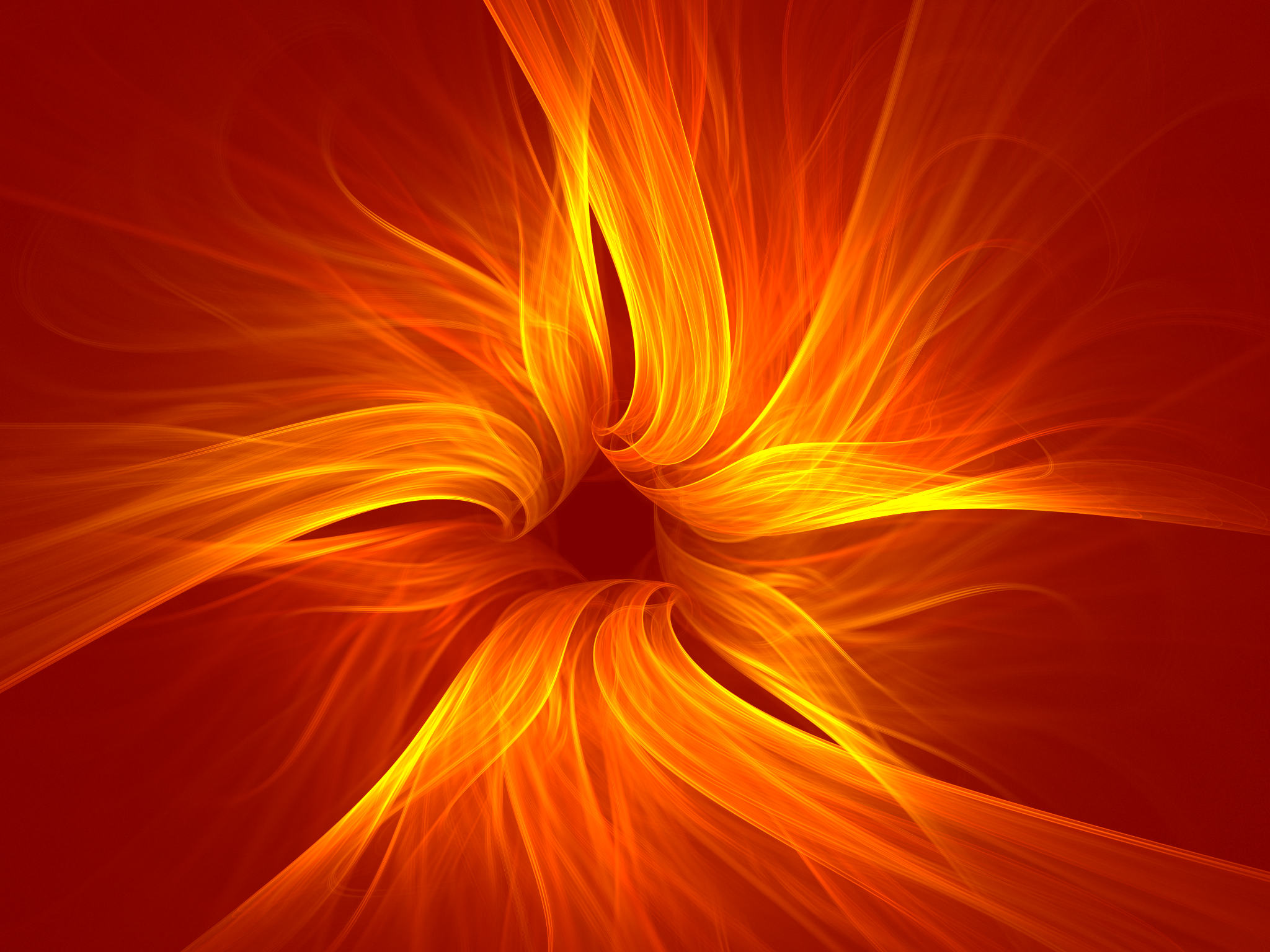 Artistic Digital Art Flame Fractal Orange Color 2048x1536