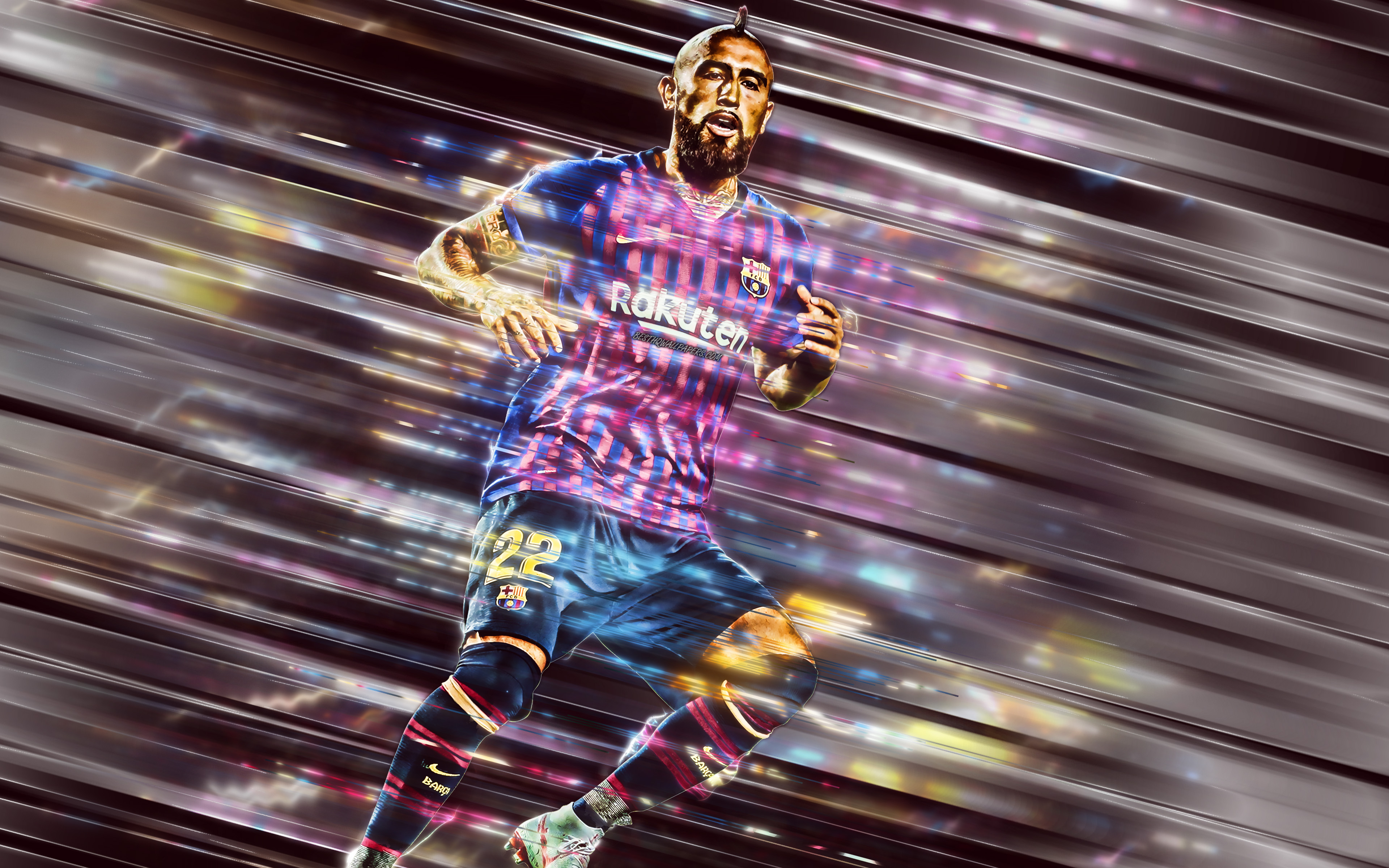 Arturo Vidal Chilean Fc Barcelona Soccer 3840x2400