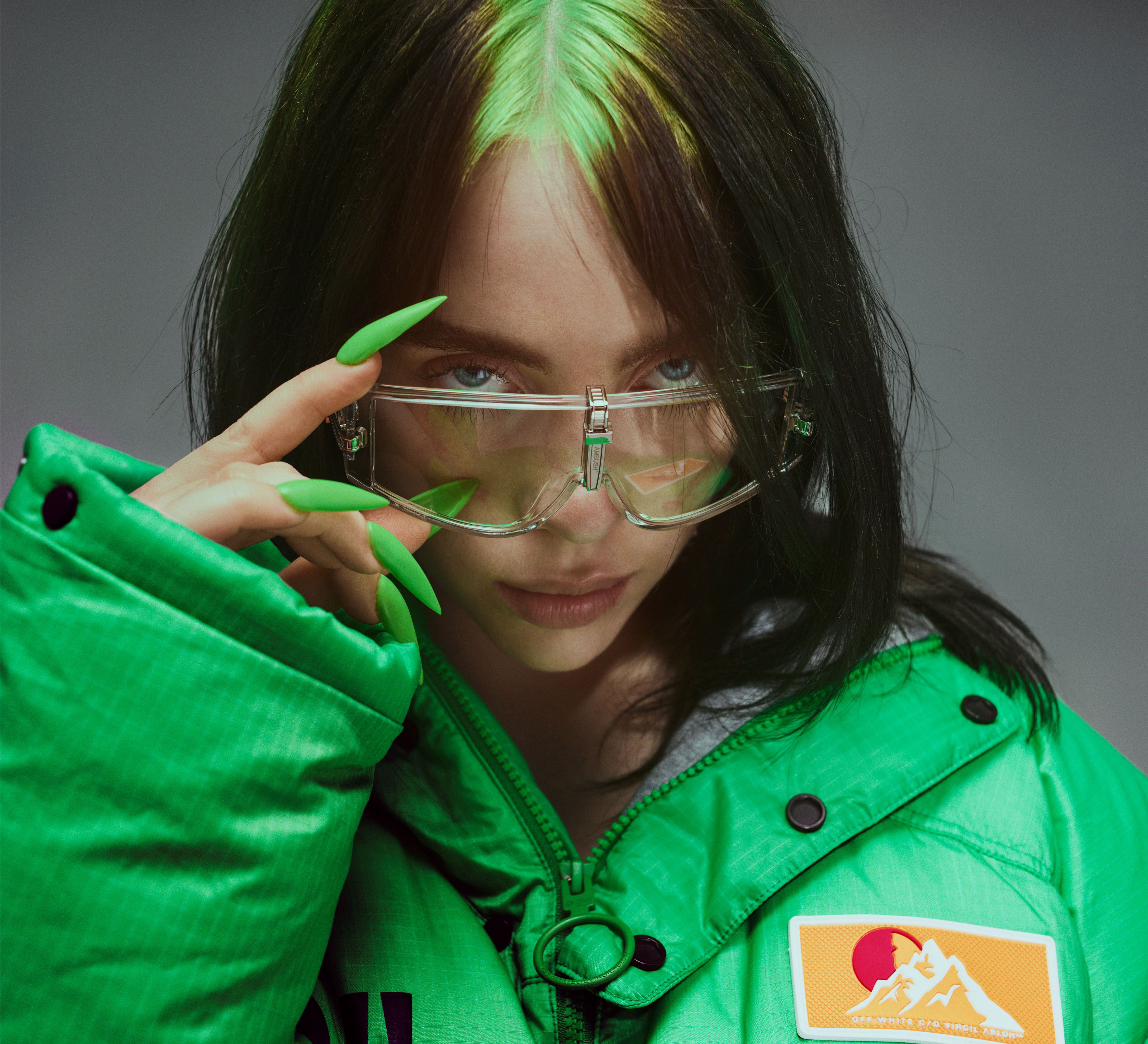 American Billie Eilish Glasses Singer 4350x3954