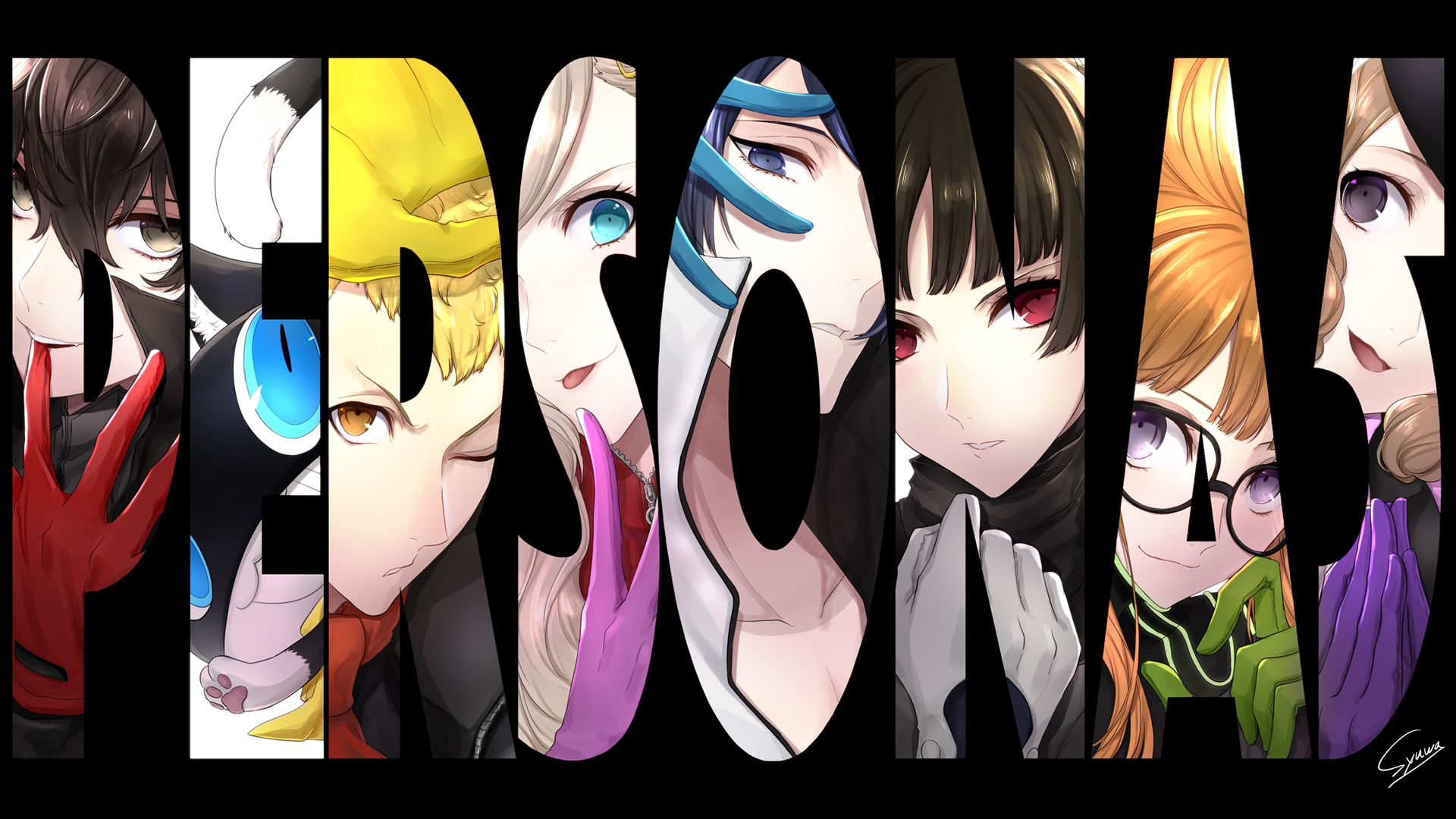 Anime Ann Takamaki Futaba Sakura Goro Akechi Haru Okumura Joker Persona Makoto Niijima Morgana Perso 1920x1080