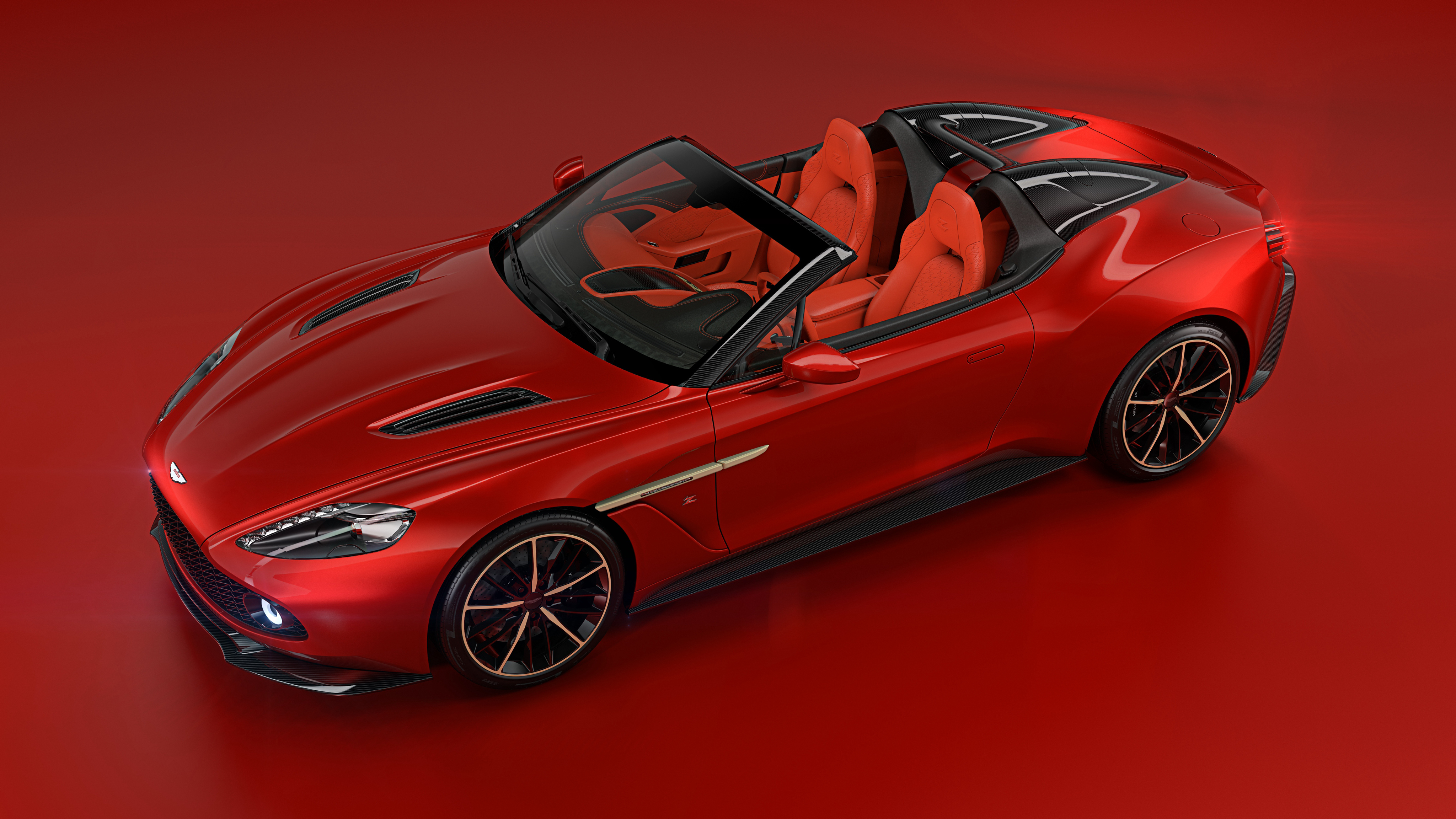 Aston Martin Aston Martin Vanquish Car Grand Tourer Red Car Supercar Vehicle 4096x2304