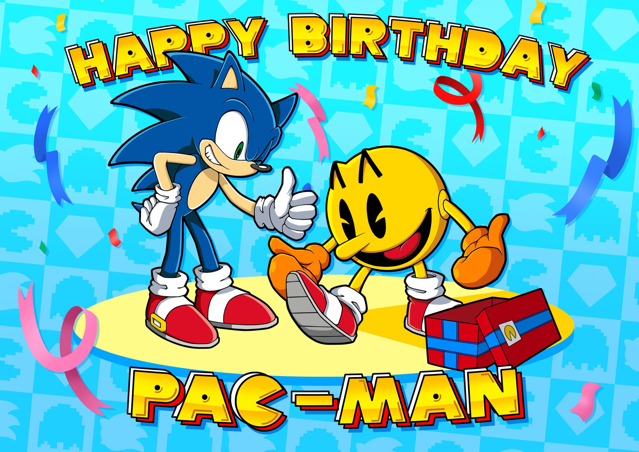 Crossover Pac Man Smile Sneakers Sonic Channel Sonic The Hedgehog 2048x1448