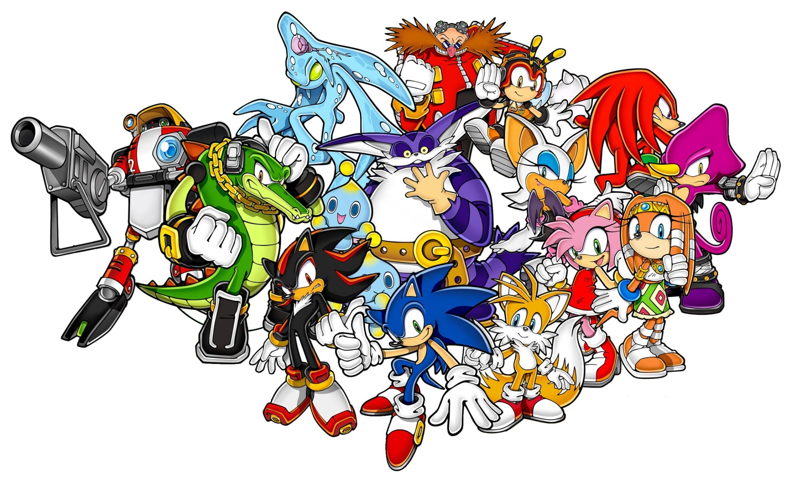 Amy Rose Big The Cat Charmy Bee Doctor Eggman Espio The Chameleon Knuckles The Echidna Miles Quot Ta 2560x1600