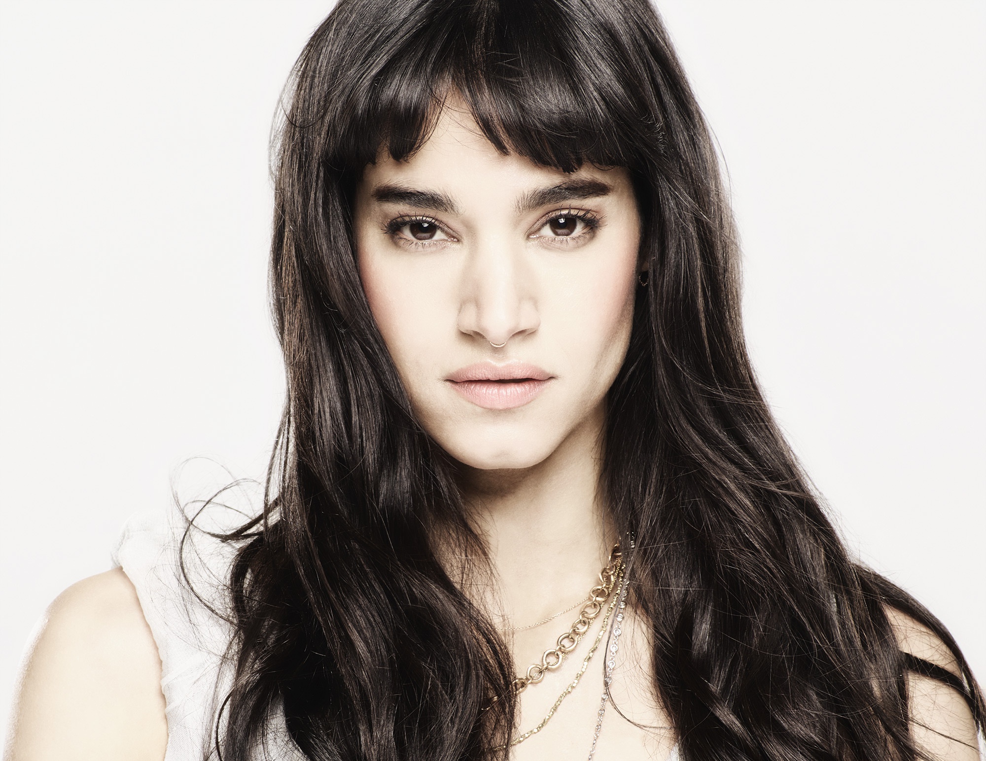 Actress Black Hair Brown Eyes Face French Sofia Boutella 2000x1545