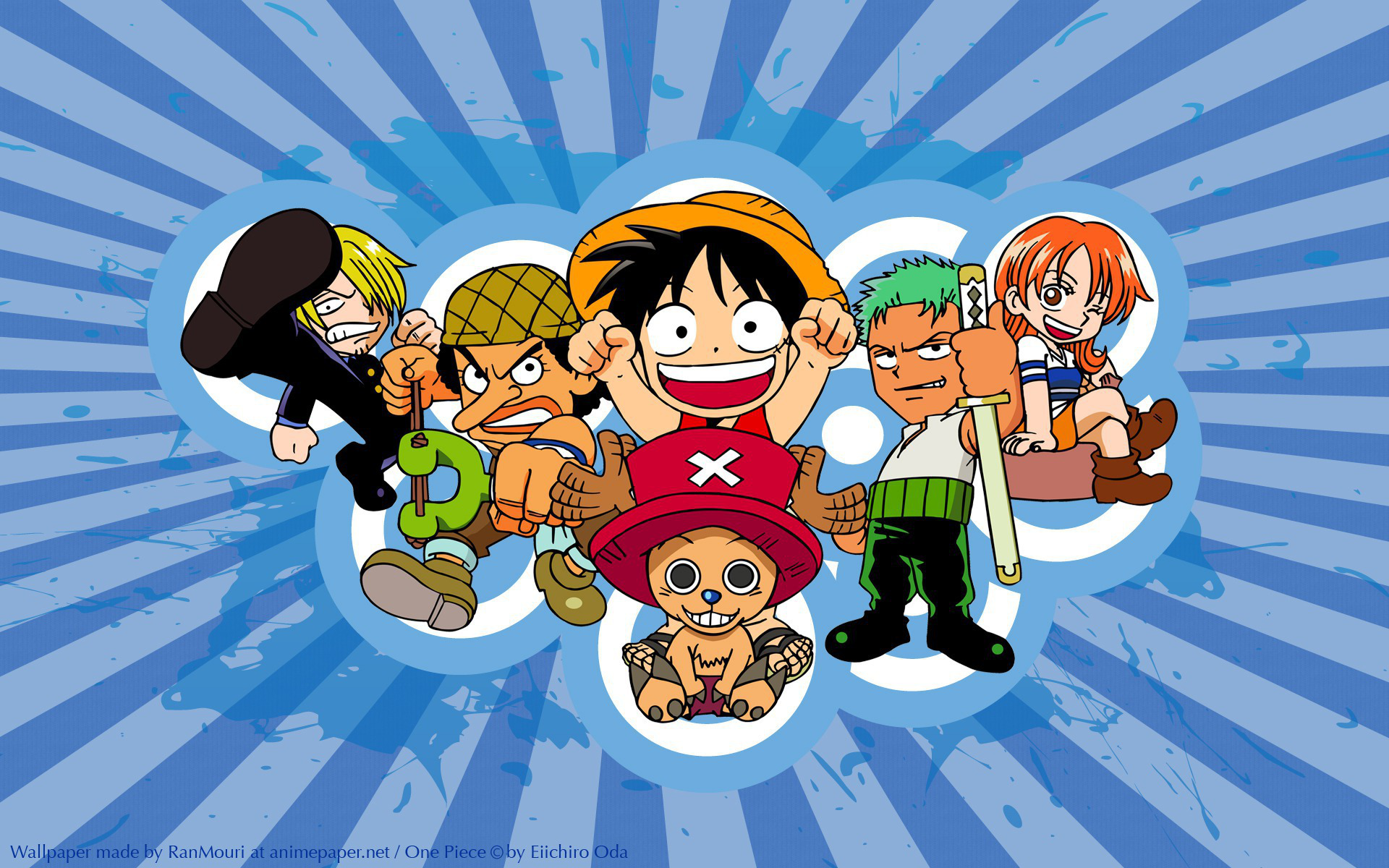 Anime Chibi Monkey D Luffy Nami One Piece One Piece Roronoa Zoro Sanji One Piece Tony Tony Chopper U 1920x1200