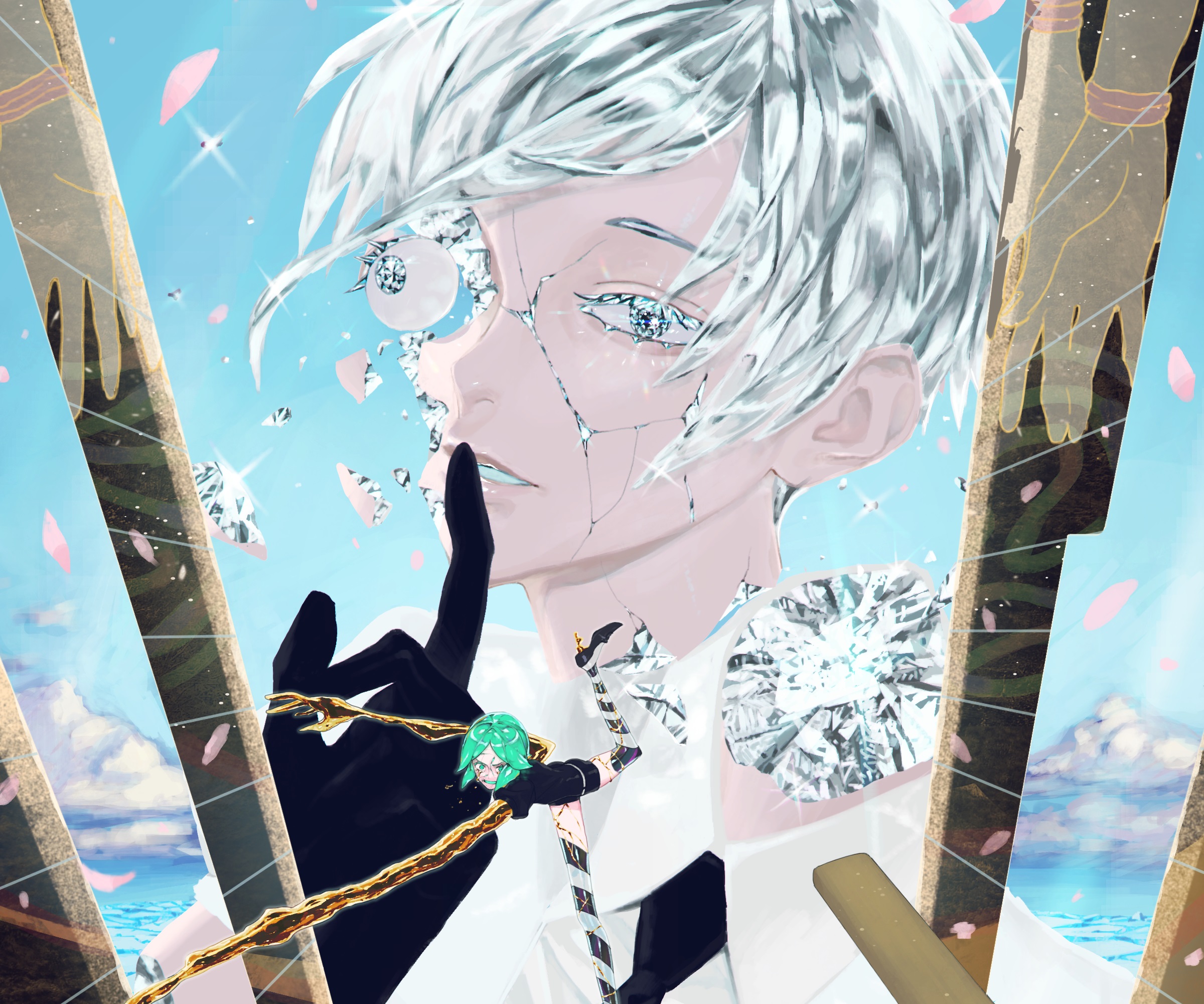 Antarcticite Houseki No Kuni Phosphophyllite Houseki No Kuni 2400x2000