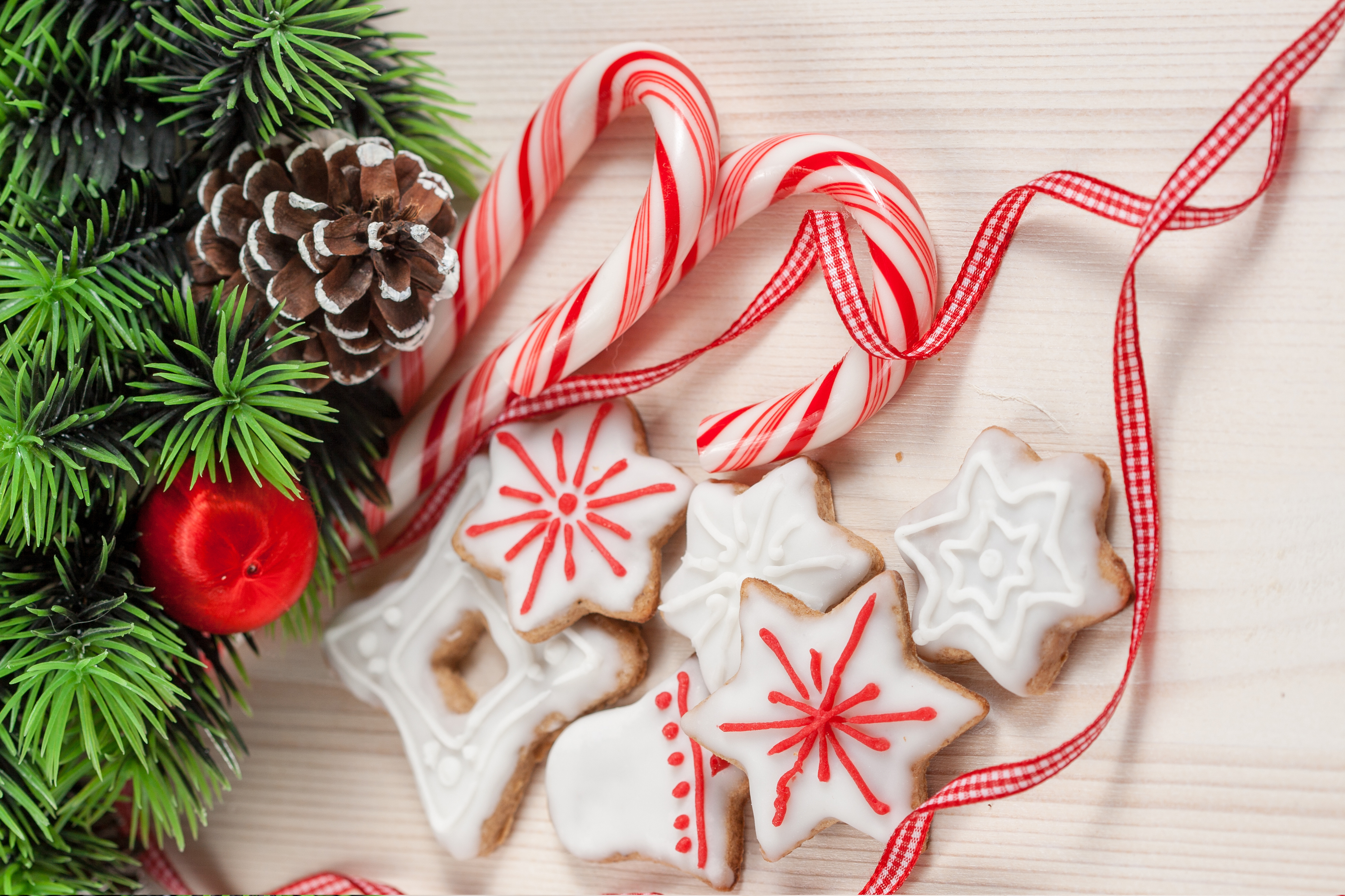 Candy Cane Christmas Cookie Ribbon 5888x3925