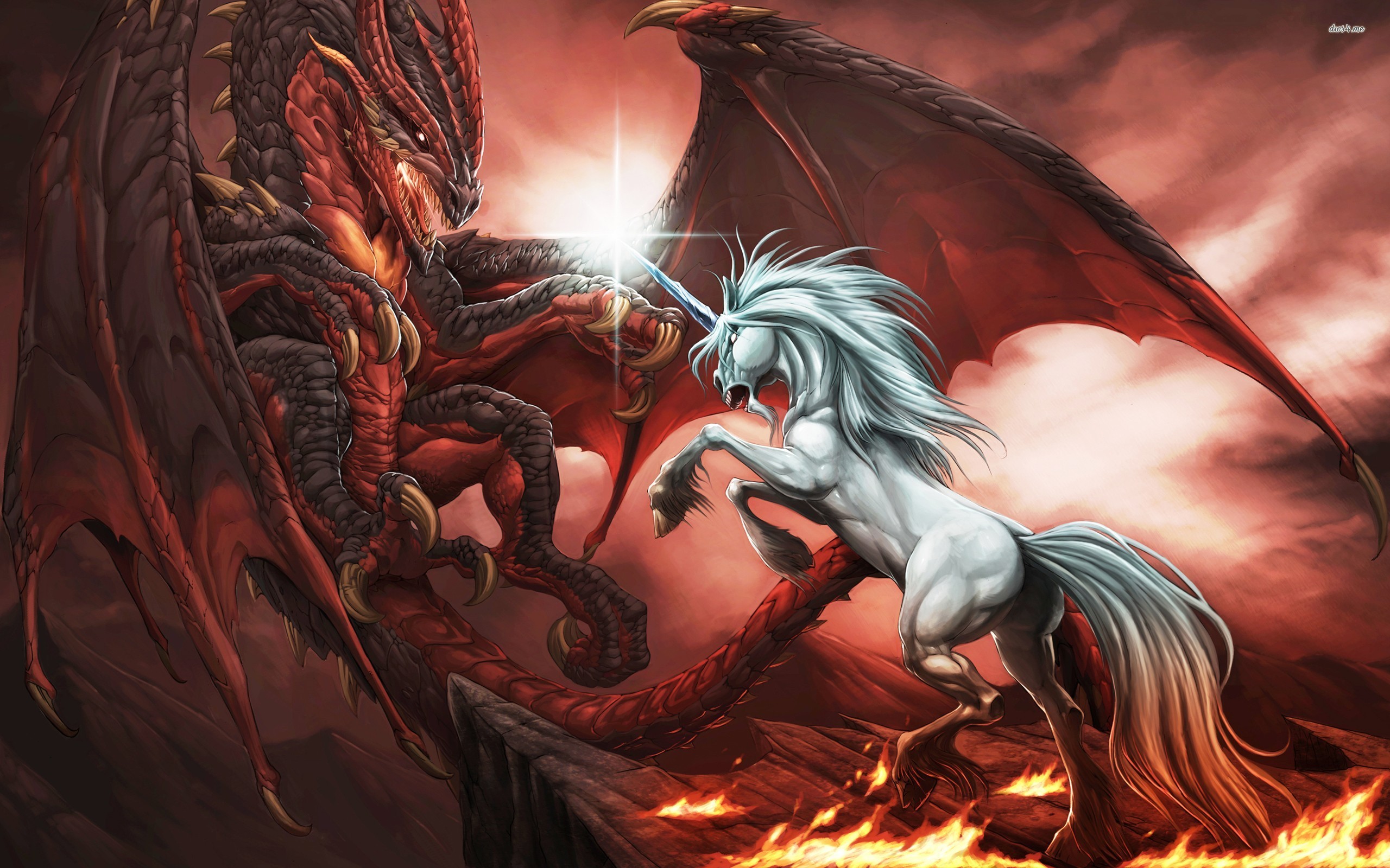 Dragon Unicorn 2560x1600