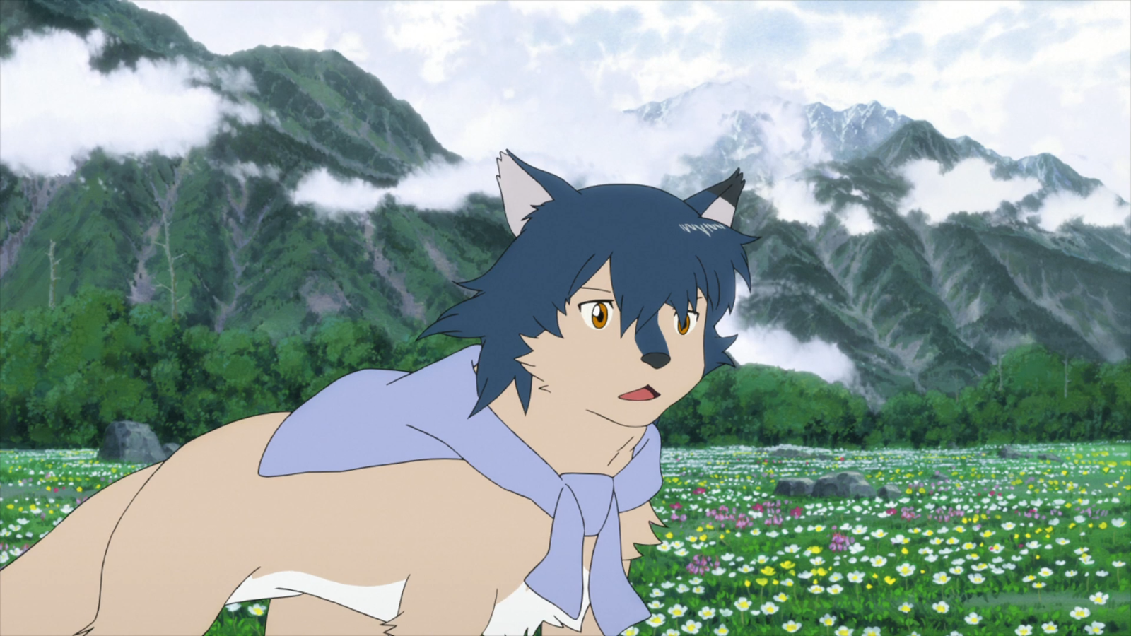 Ame Wolf Children Anime Cloud Flower Forest Landscape Mountain Wolf Children 1600x900