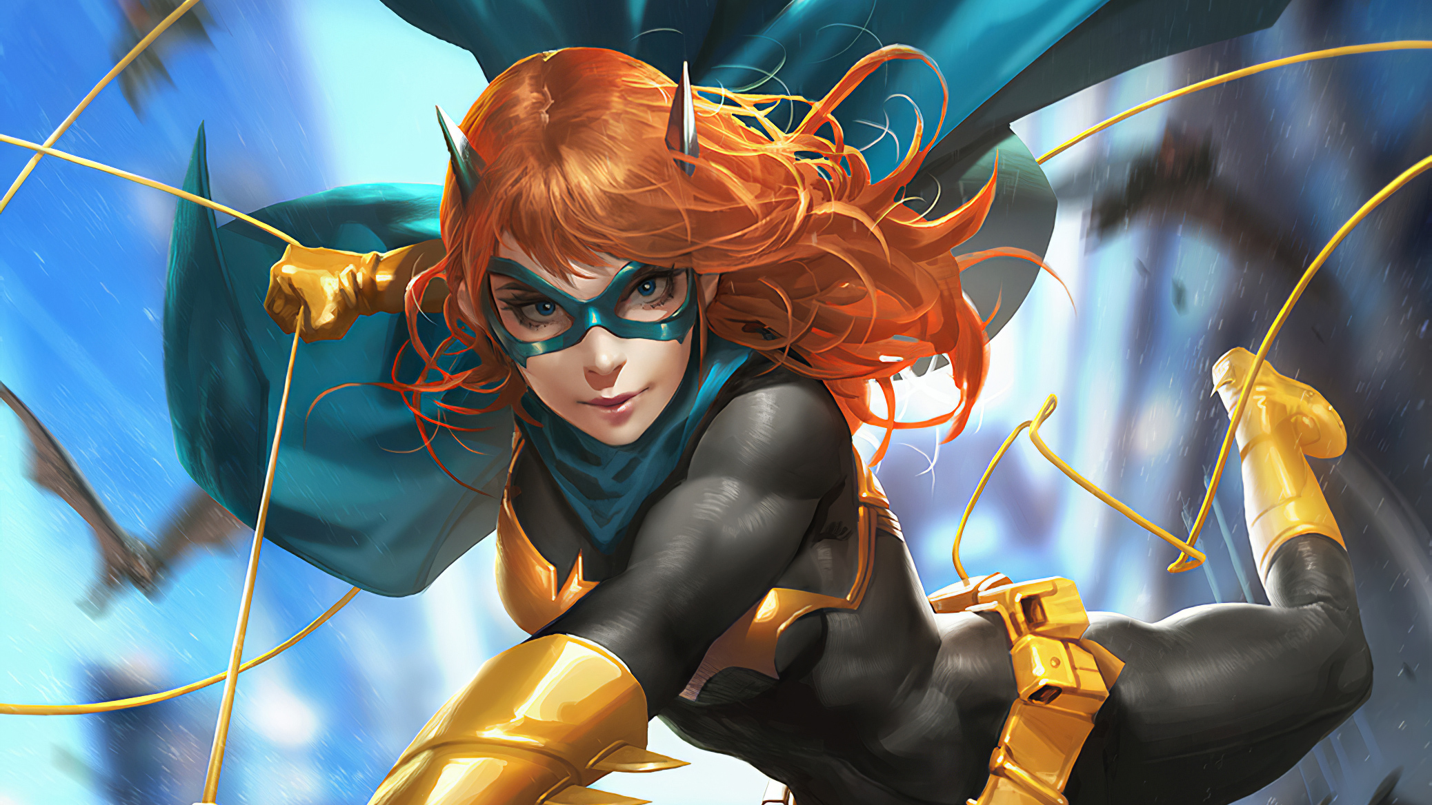 Batgirl Dc Comics Girl Orange Hair 2076x1168