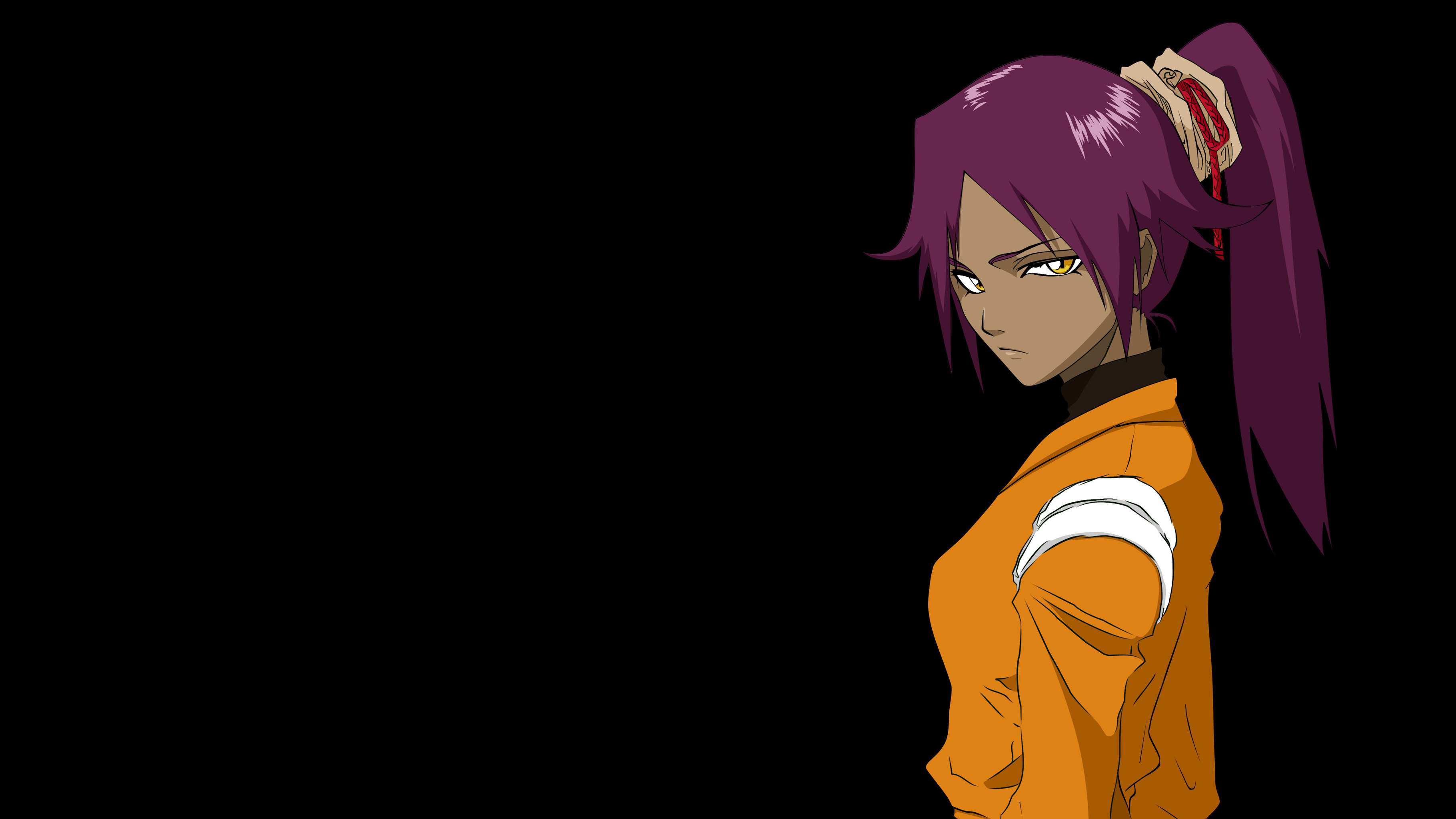 Shihouin Yoruichi Bleach Purple Hair Anime 3641x2048