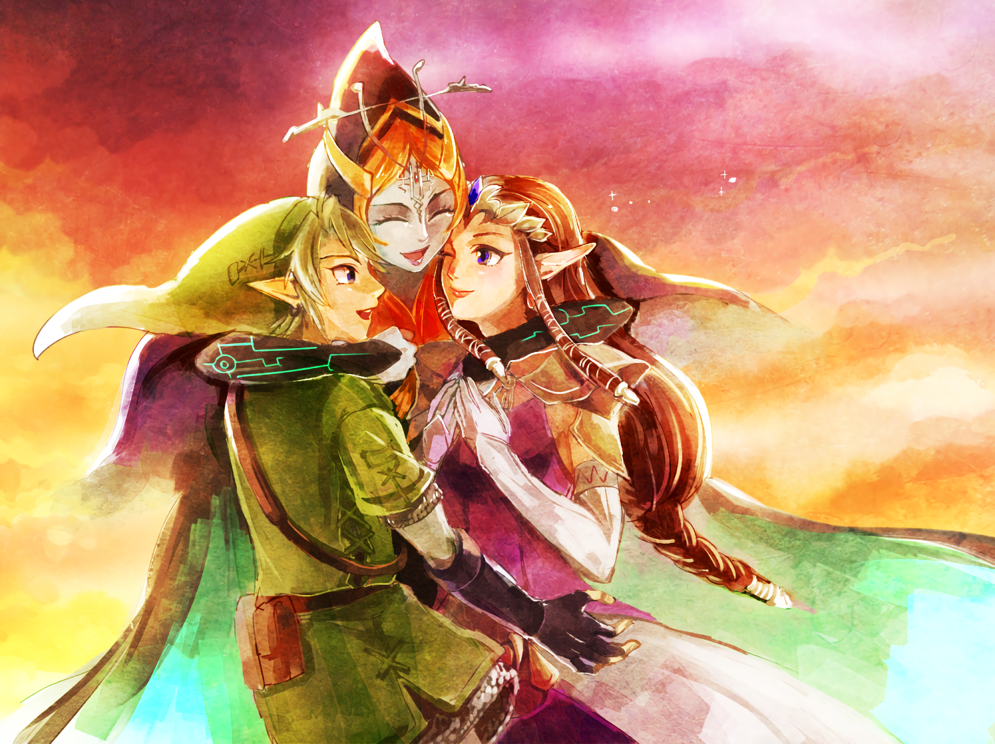 Hug Link Midna The Legend Of Zelda The Legend Of Zelda Twilight Princess Zelda 2000x1496