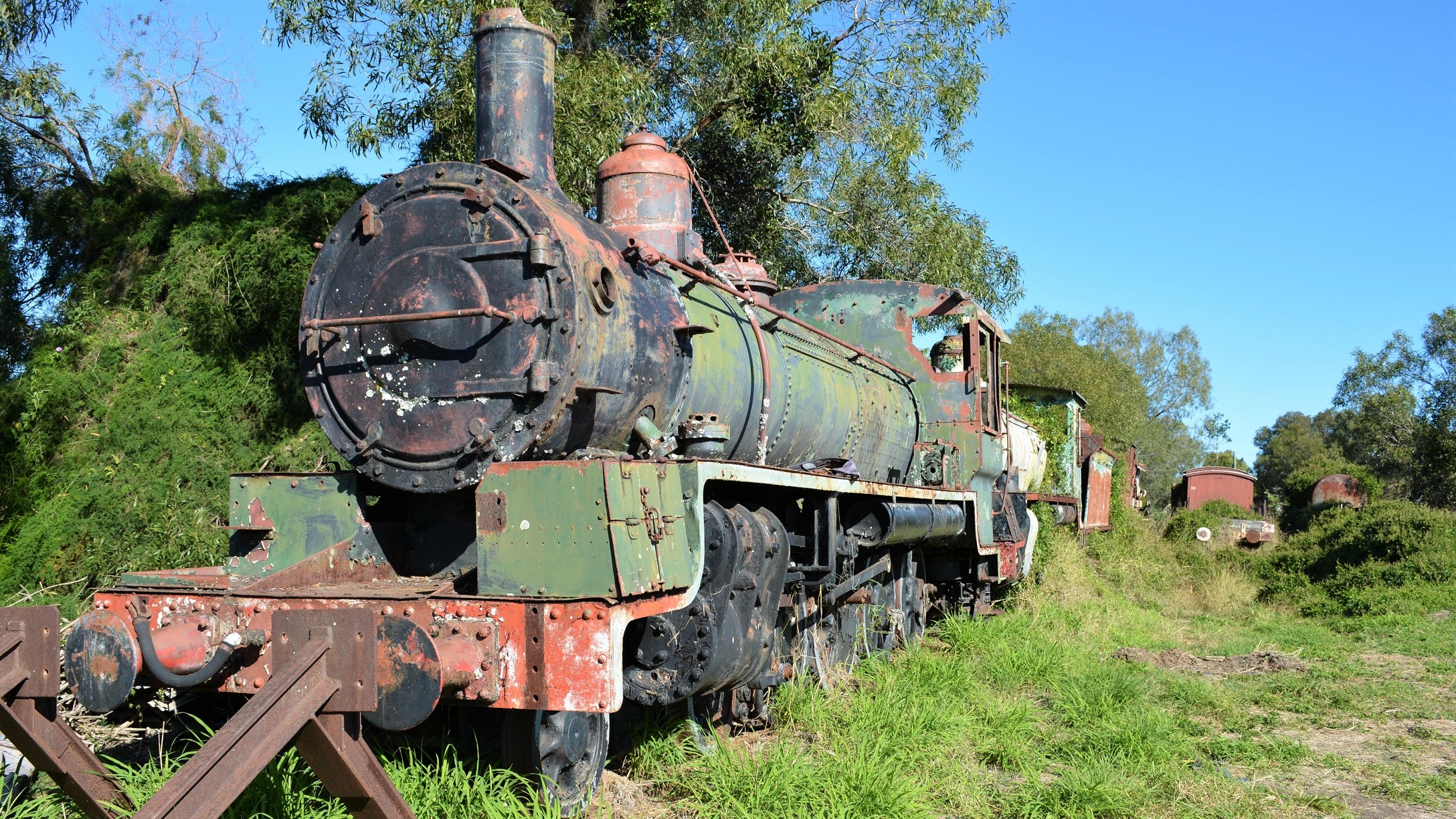 Old Steam Train Train Wreck 2176x1224