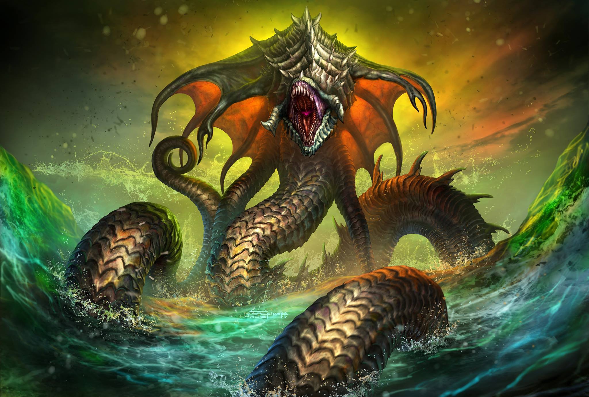 Creature Dark Sea Monster 2048x1380