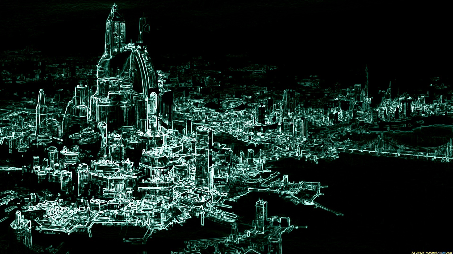 City Planet Sci Fi Space 1920x1080