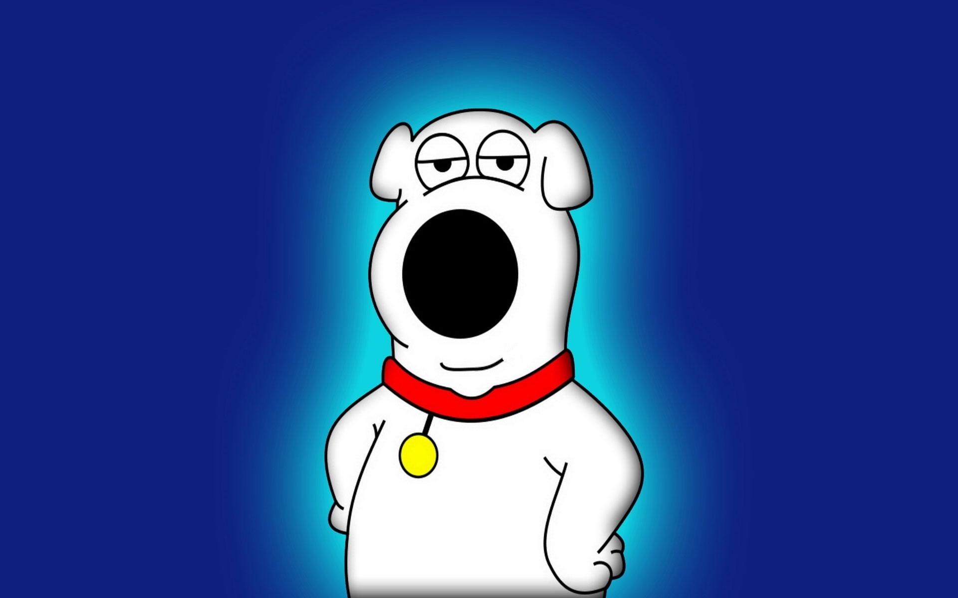 Blue Brian Griffin Cartoon Dog Family Guy Minimalist 1920x1200