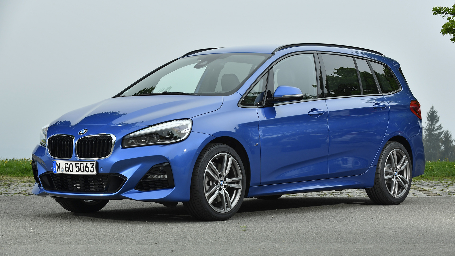 Bmw 220i Gran Tourer M Sport Blue Car Car Compact Mpv Luxury Car 1920x1080