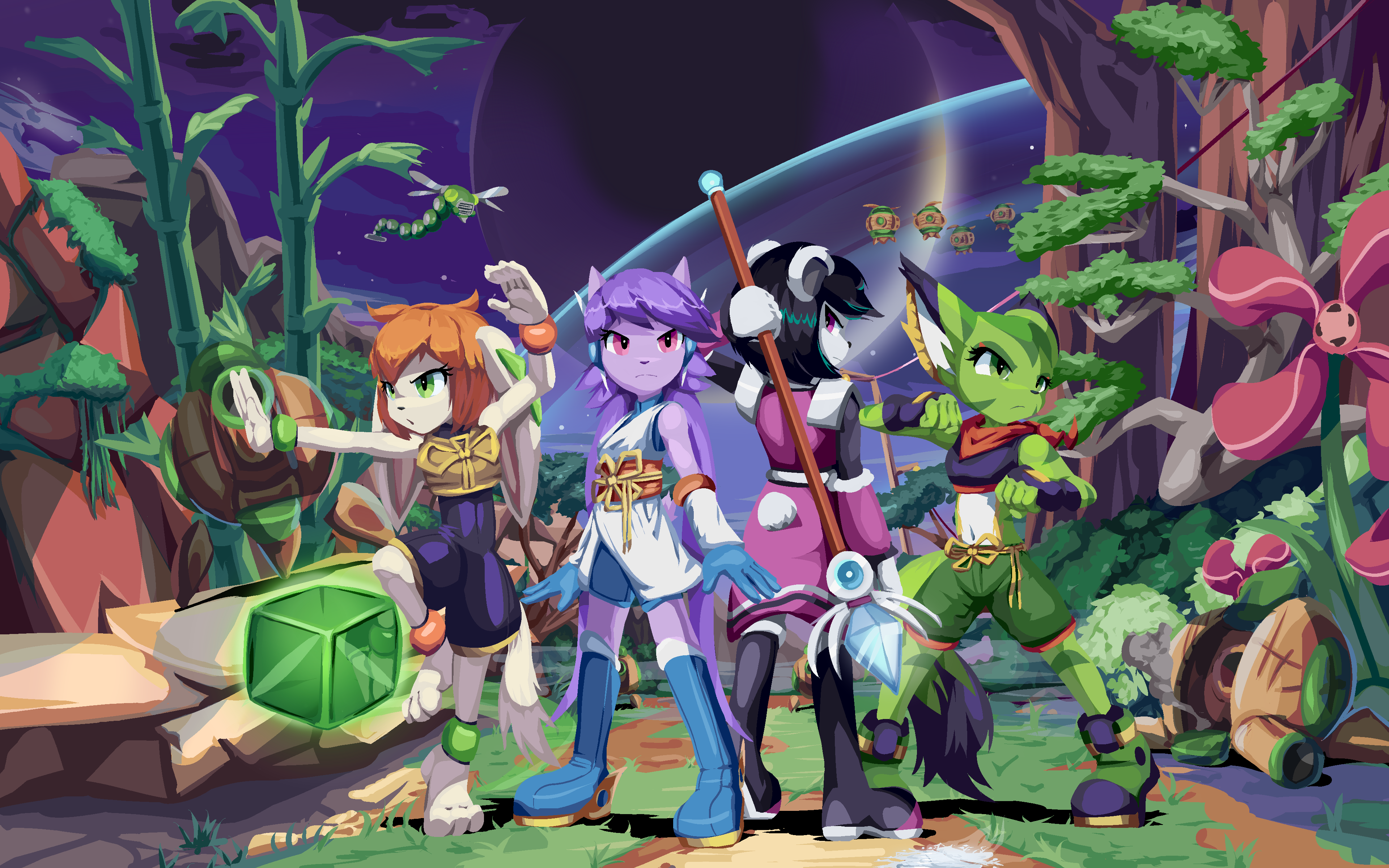 Freedom Planet Video Game Art Video Game Characters Video Game Girls Furry Carol Tea Freedom Planet  3840x2400