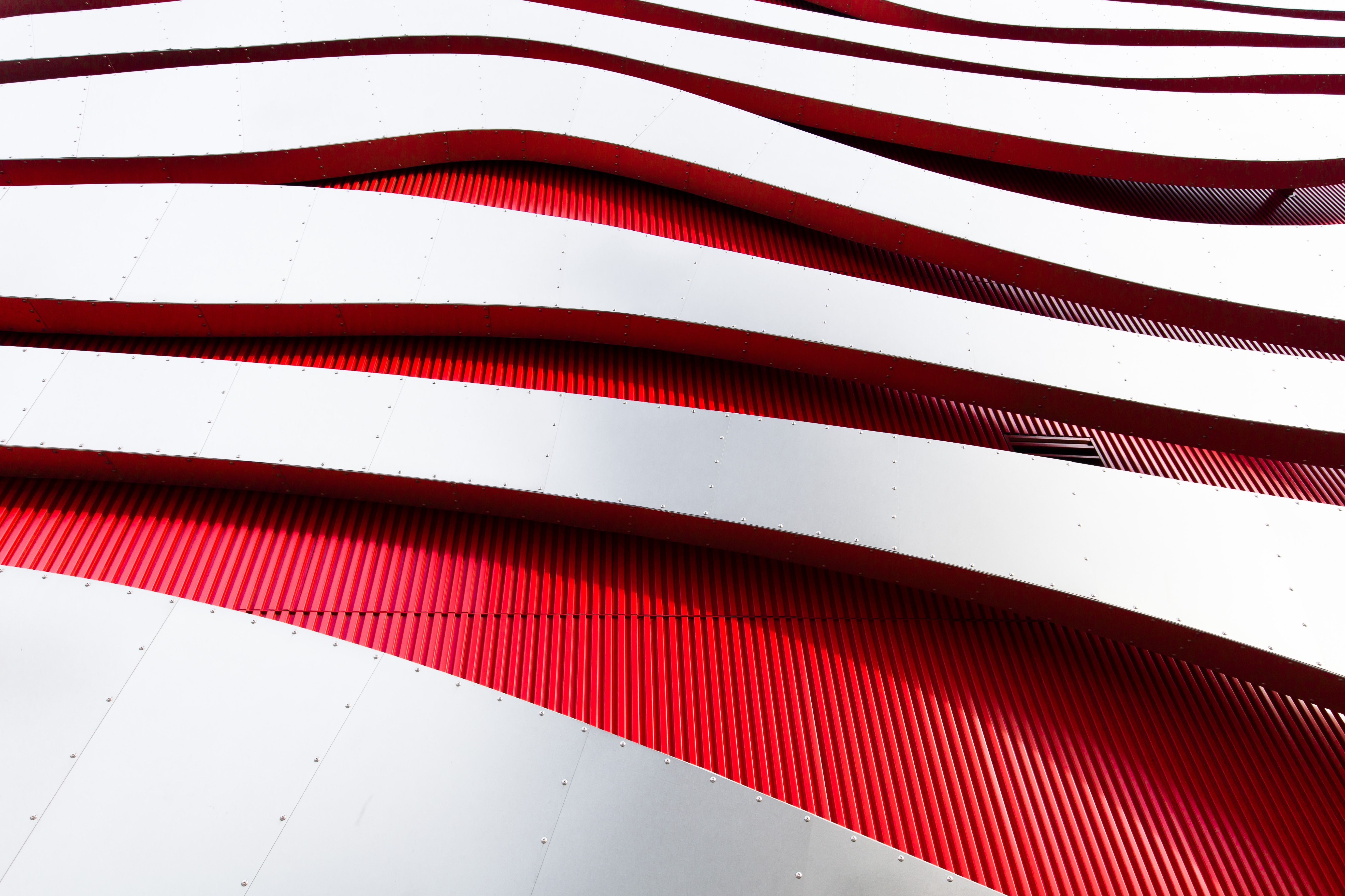 Abstract Building Red White 5472x3648