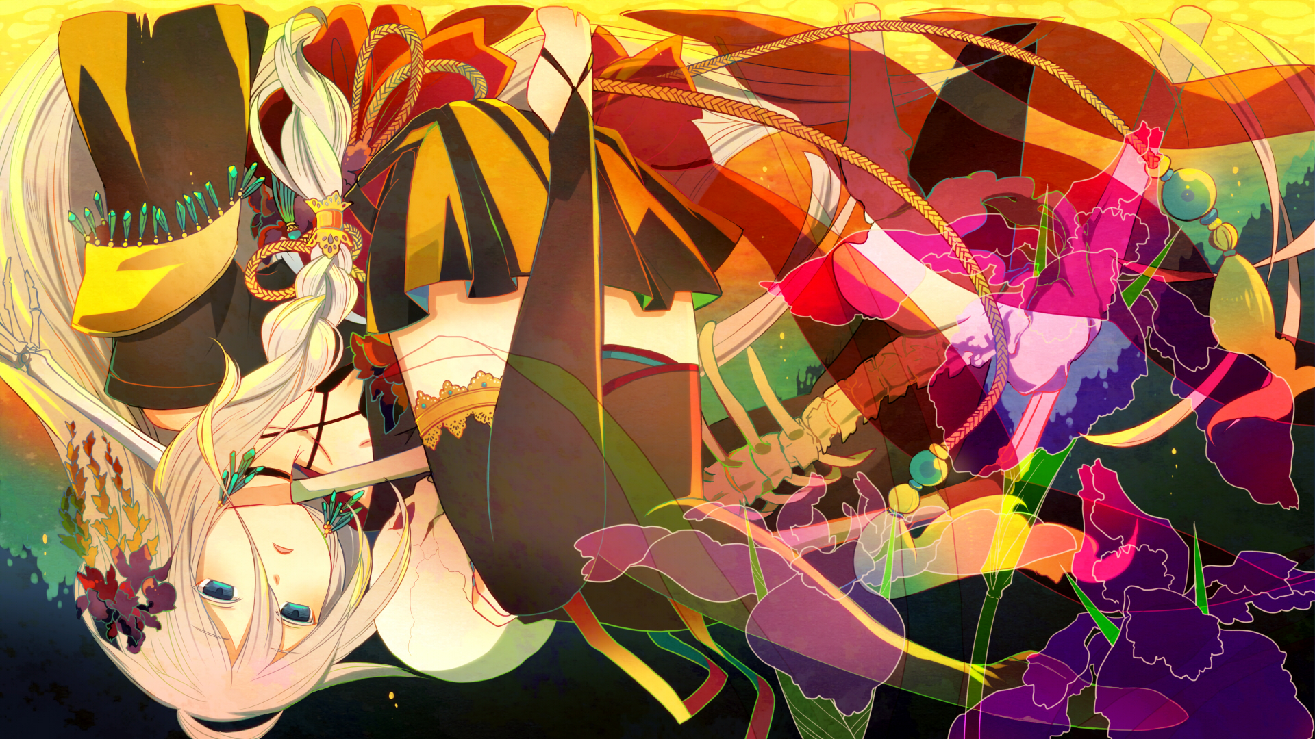 Ia Vocaloid Japanese Clothes Upside Down 1920x1080