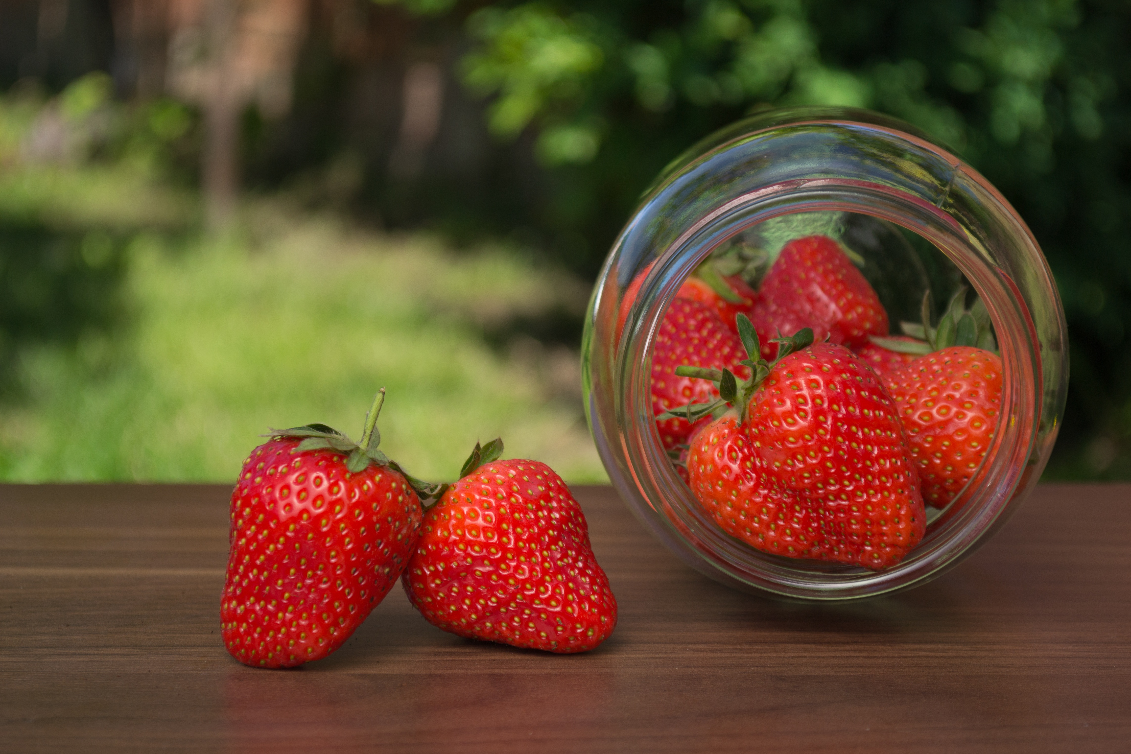 Blur Food Fruit Jar Strawberry 4572x3048