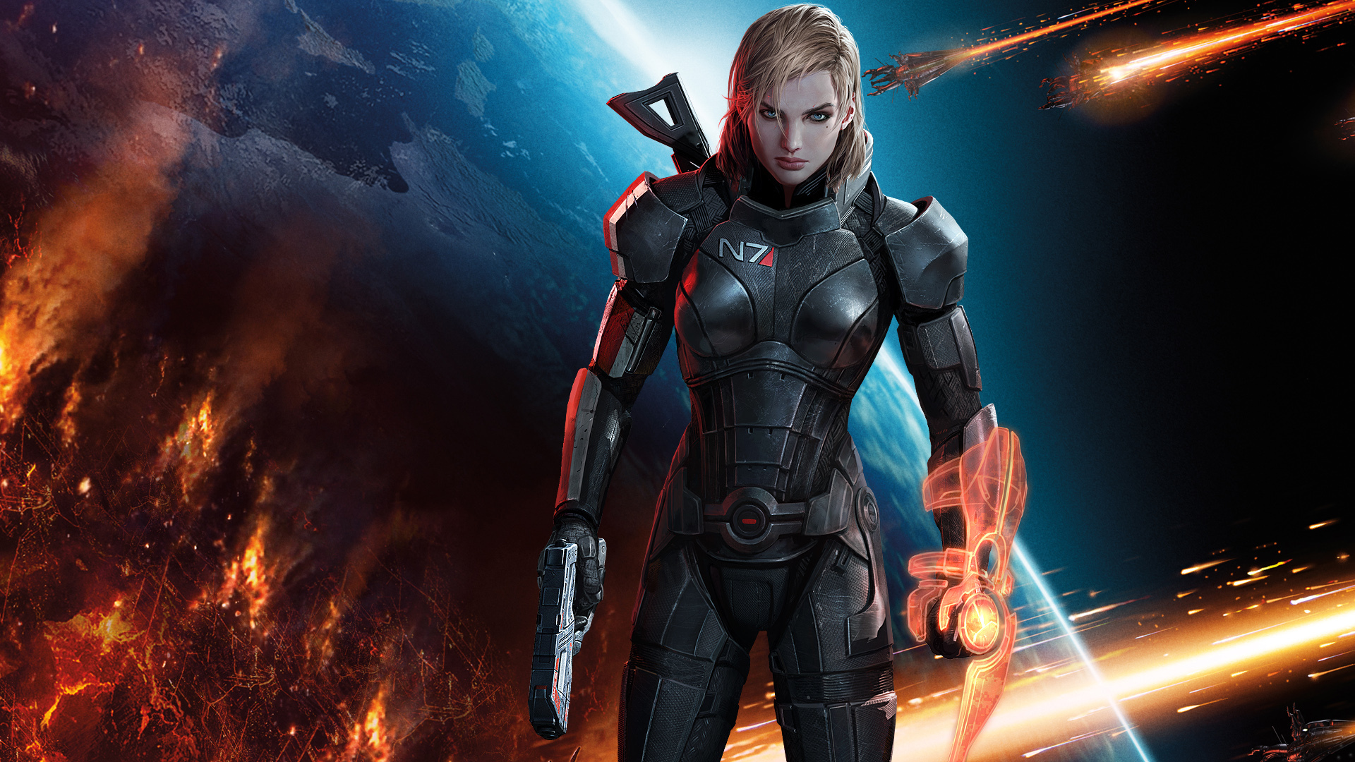 Alien Commander Shepard Mass Effect Sci Fi Warrior 1920x1080