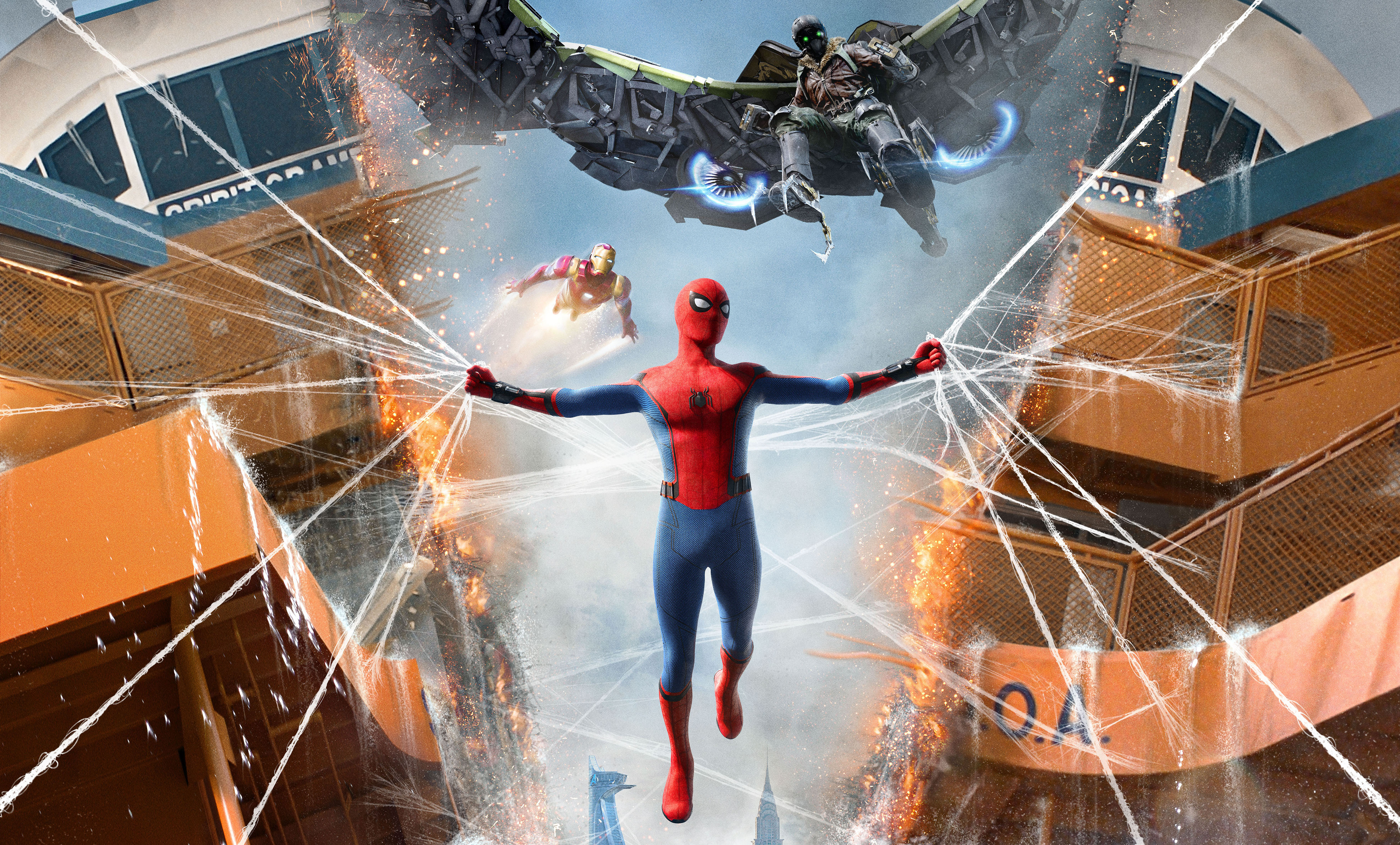 Iron Man Spider Man Spider Man Homecoming Vulture Marvel Comics 5041x3046