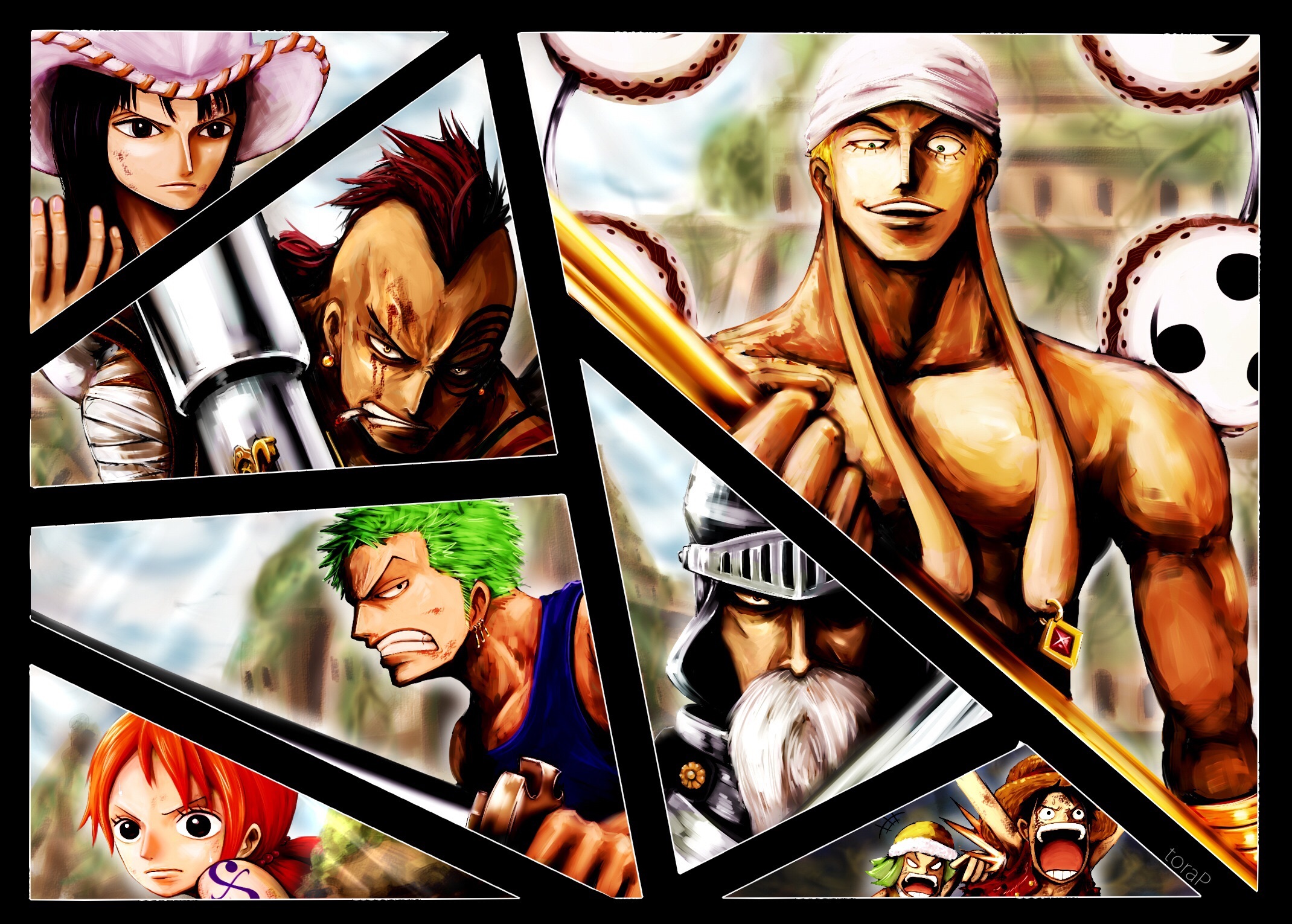 Aisa One Piece Enel One Piece Gan Fall One Piece Monkey D Luffy Nami One Piece Nico Robin Roronoa Zo 2140x1530