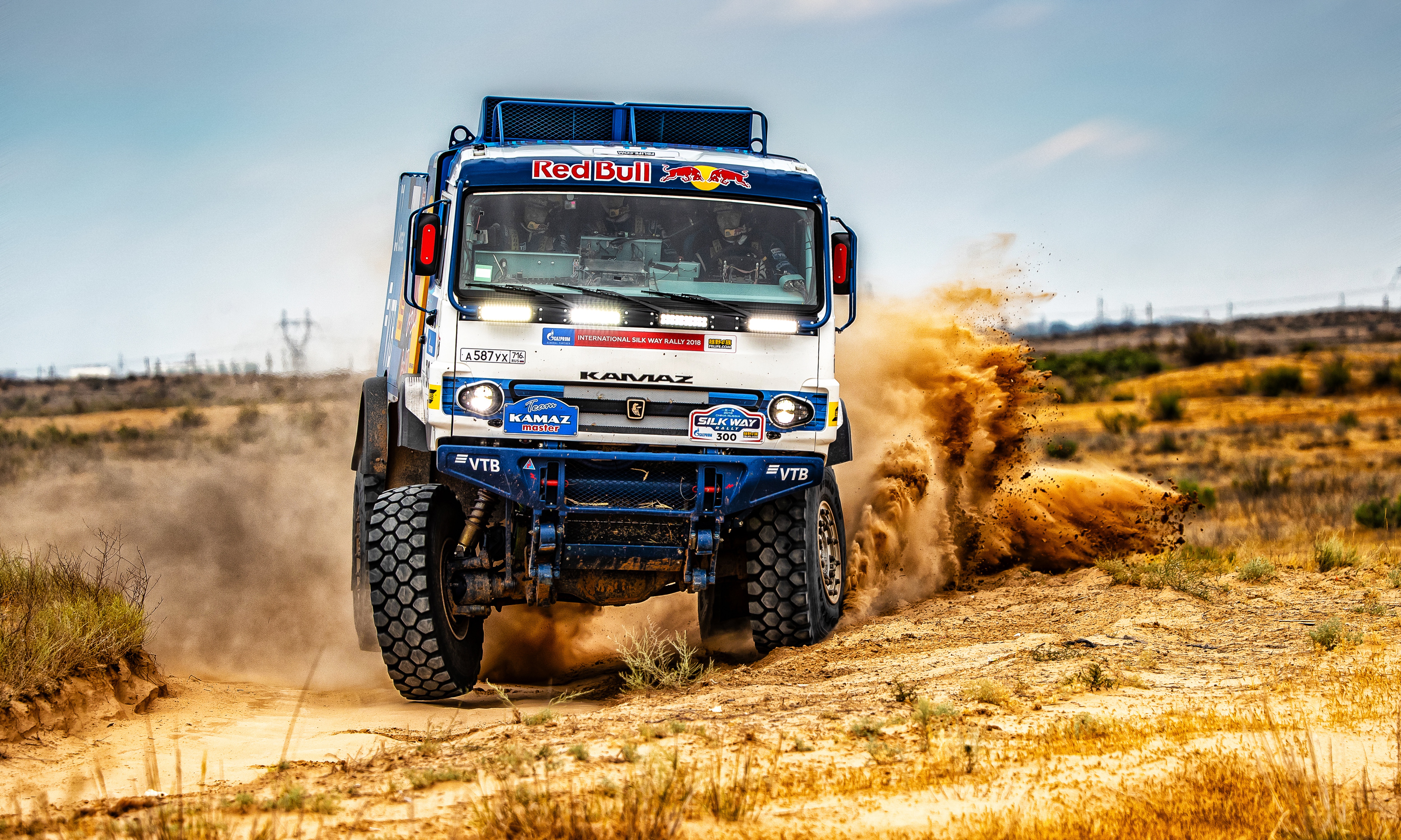 Kamaz Rallying Red Bull Sand Truck Vehicle 5000x3000