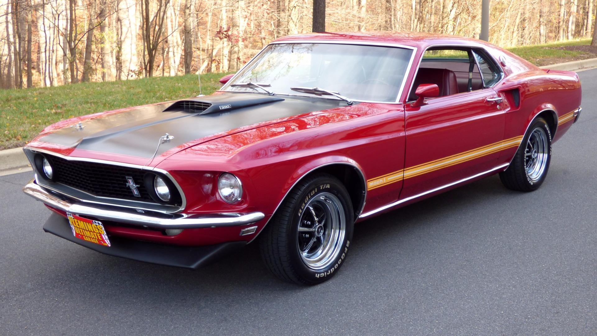 Car Fastback Ford Mustang Mach 1 Muscle Car Red Car 1920x1080