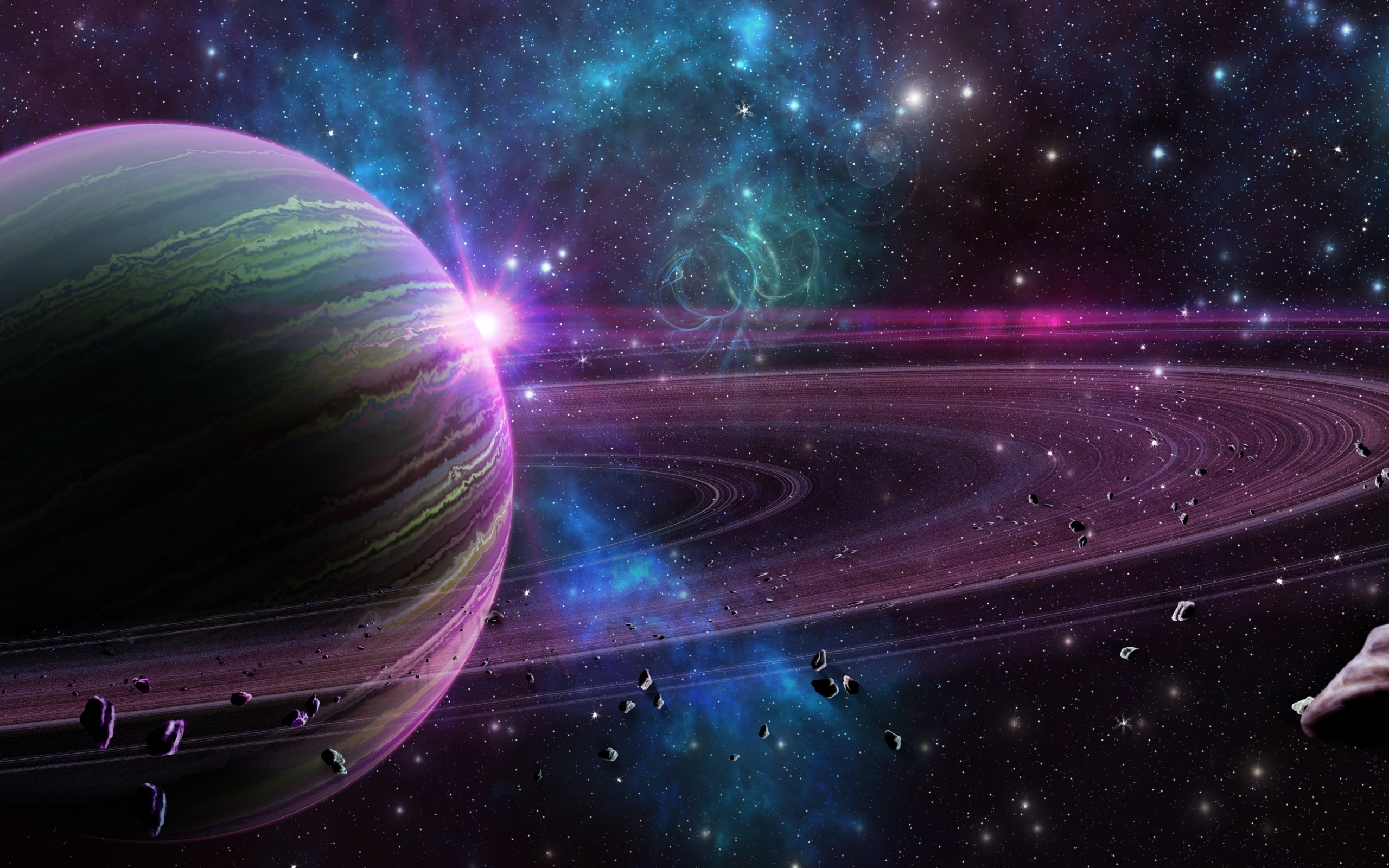 Sci Fi Planetary Ring 2560x1600