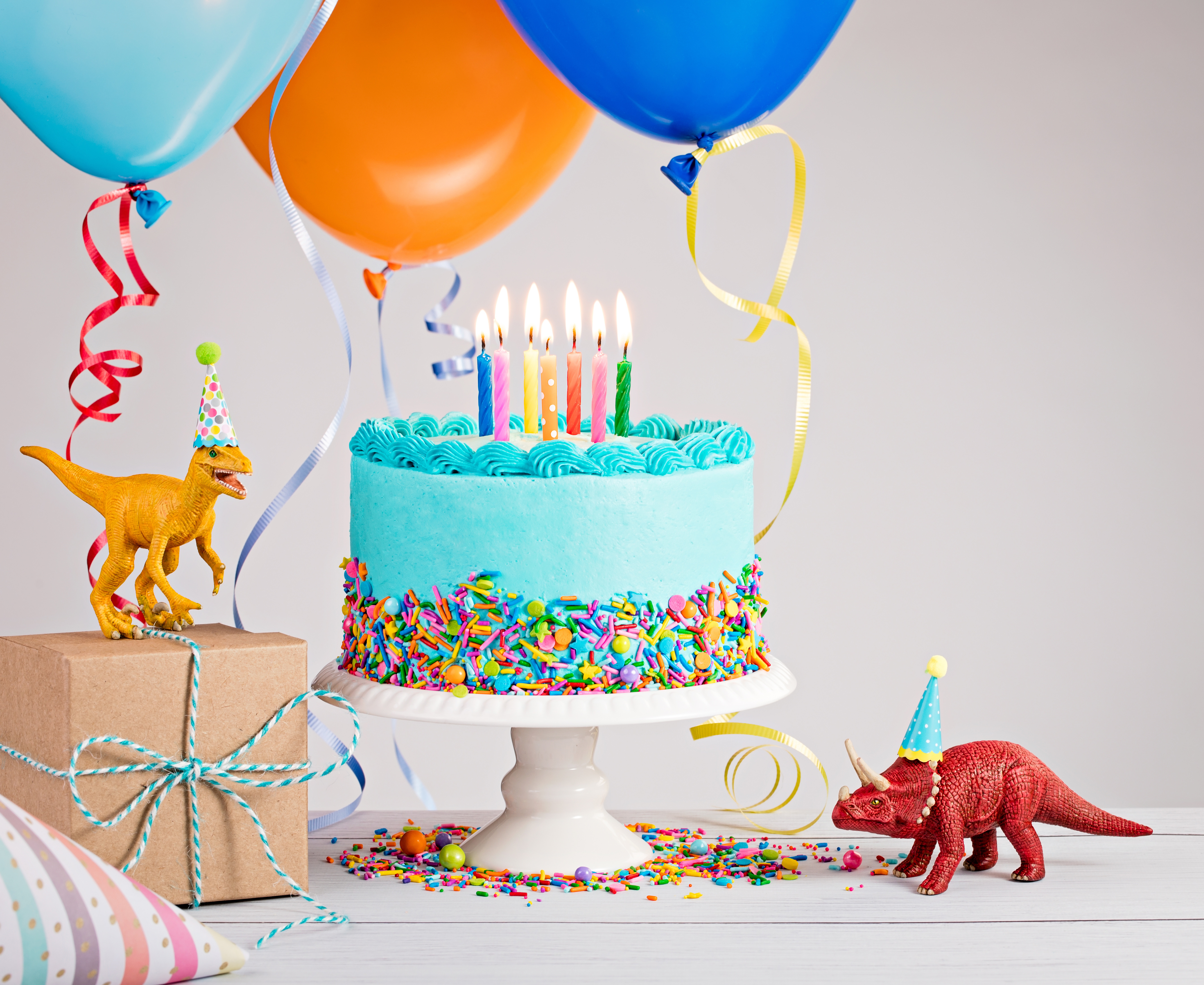 Balloon Birthday Cake Candle Celebration Gift 7000x5728