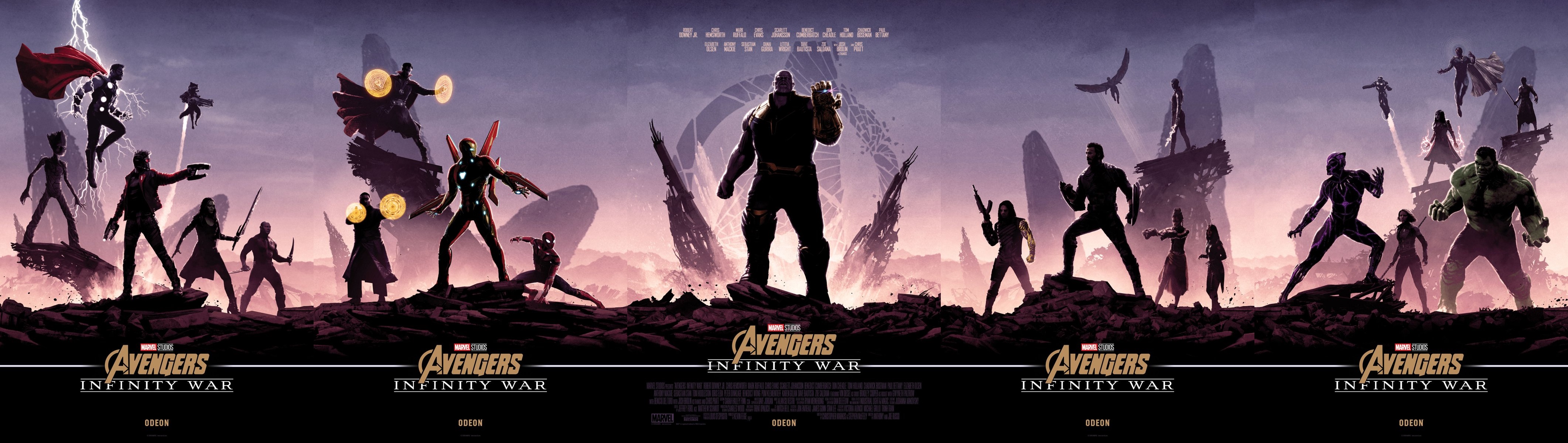 Black Panther Marvel Comics Black Widow Captain America Doctor Strange Drax The Destroyer Falcon Mar 4245x1200
