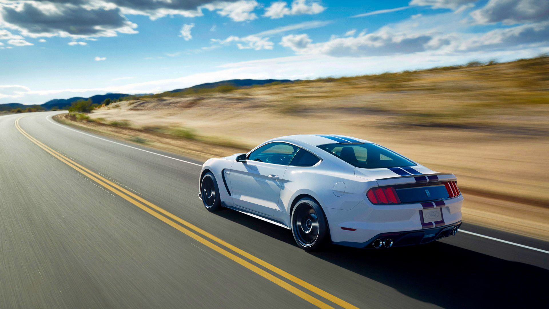 Car Ford Ford Mustang Shelby Gt350 Muscle Car Road Sport Car Vehicle White Car 1920x1080