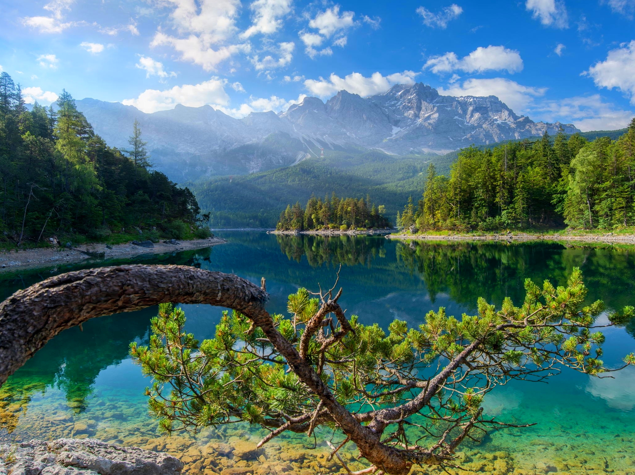 Bavaria Germany Lake Mountain 2044x1528