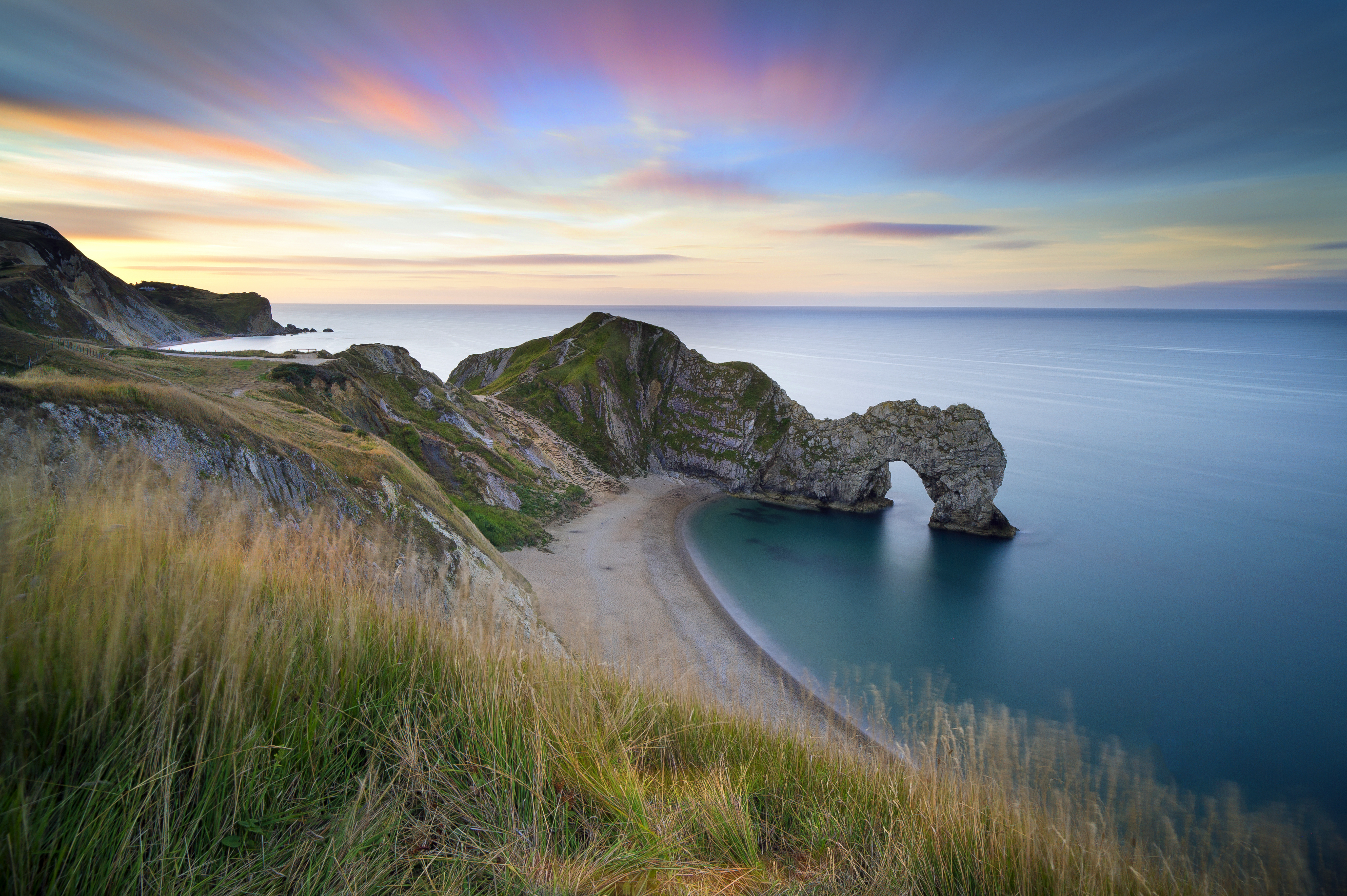 Cliff Dorset Durdle Door England Limestone Sea Shore 5320x3540