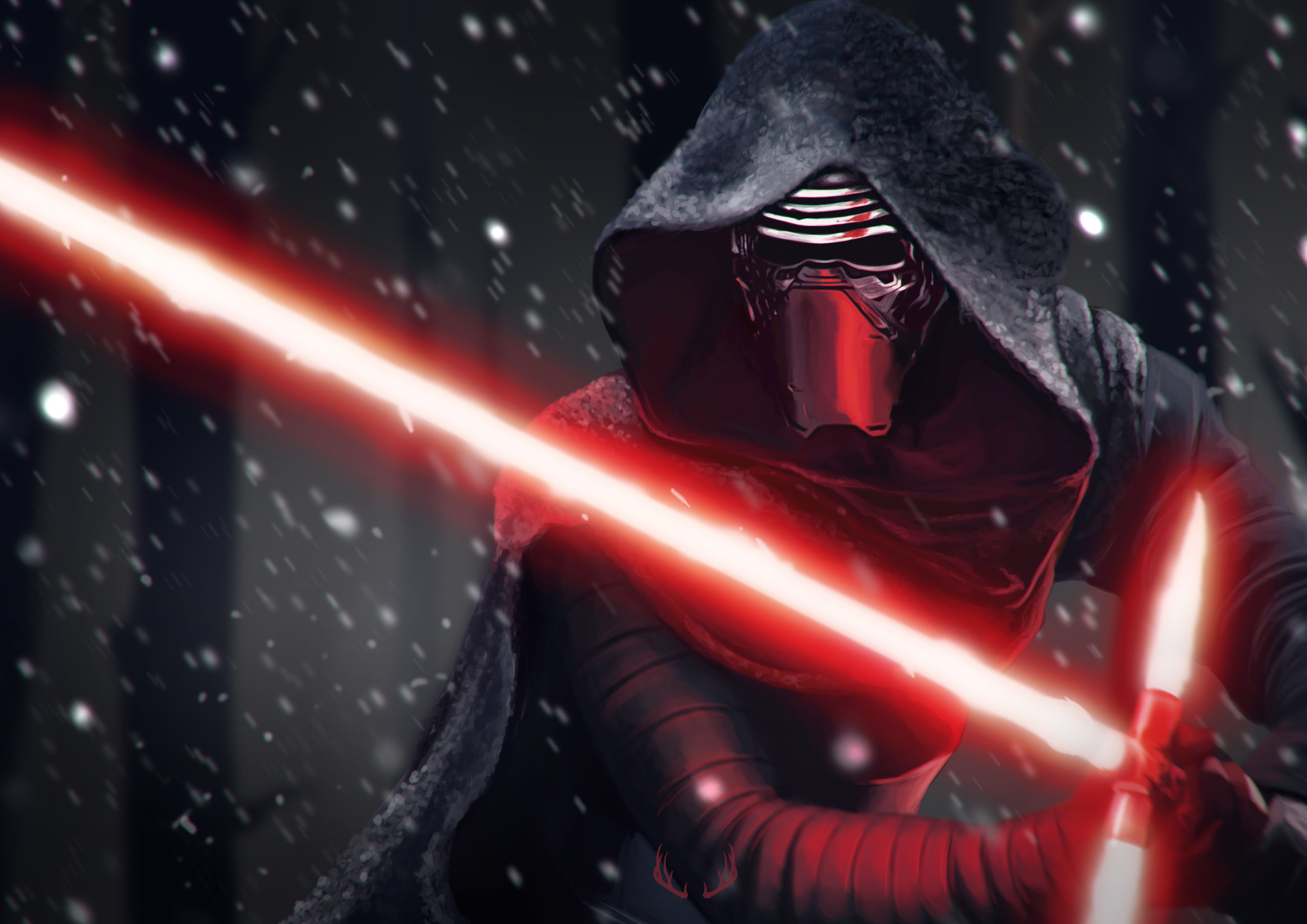 Fan Art Kylo Ren Lightsaber Sith Star Wars Star Wars Star Wars Episode Vii The Force Awakens 1920x1357