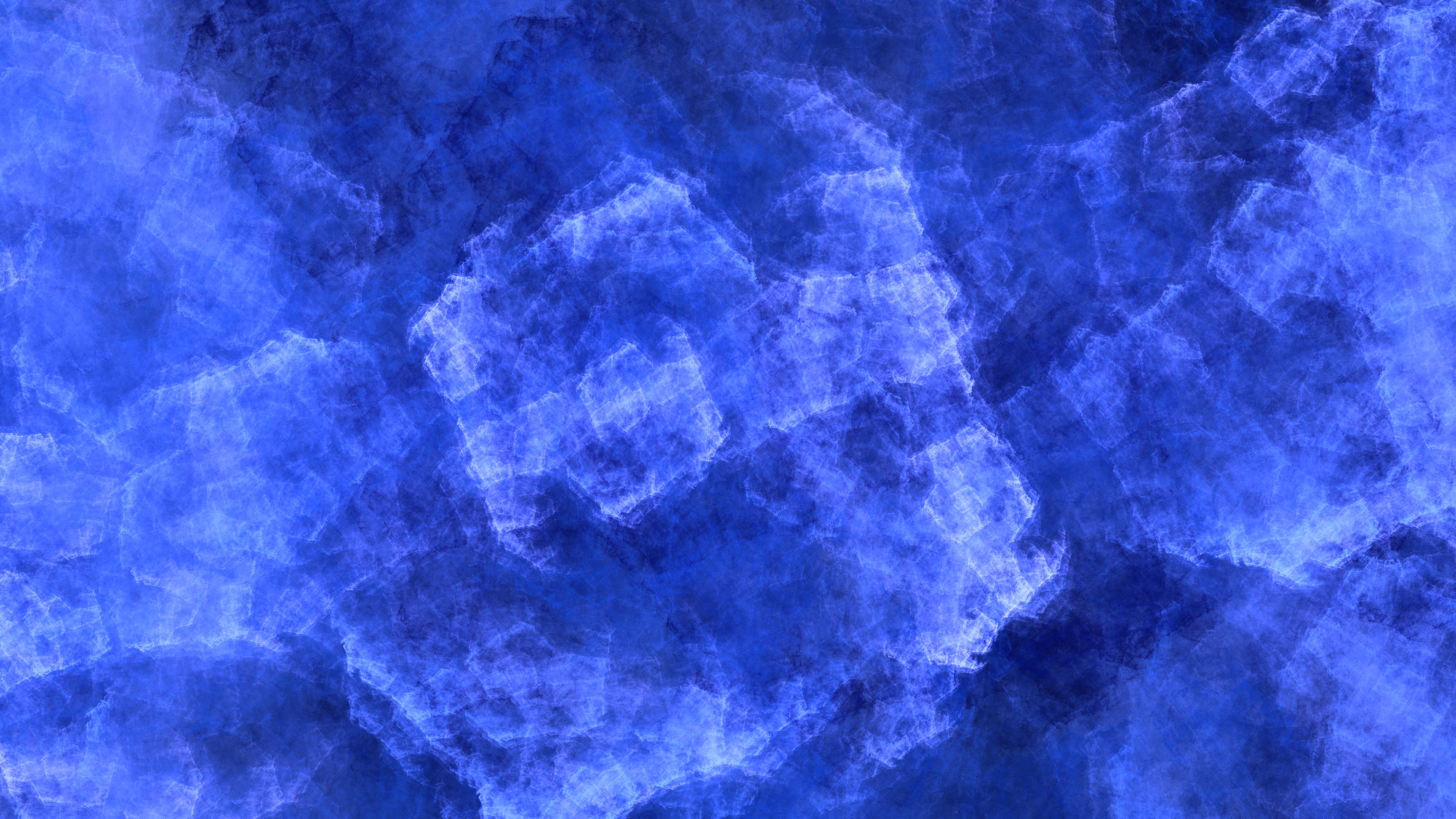 Abstract Apophysis Software Blue Digital Art Fractal Ice 3840x2160