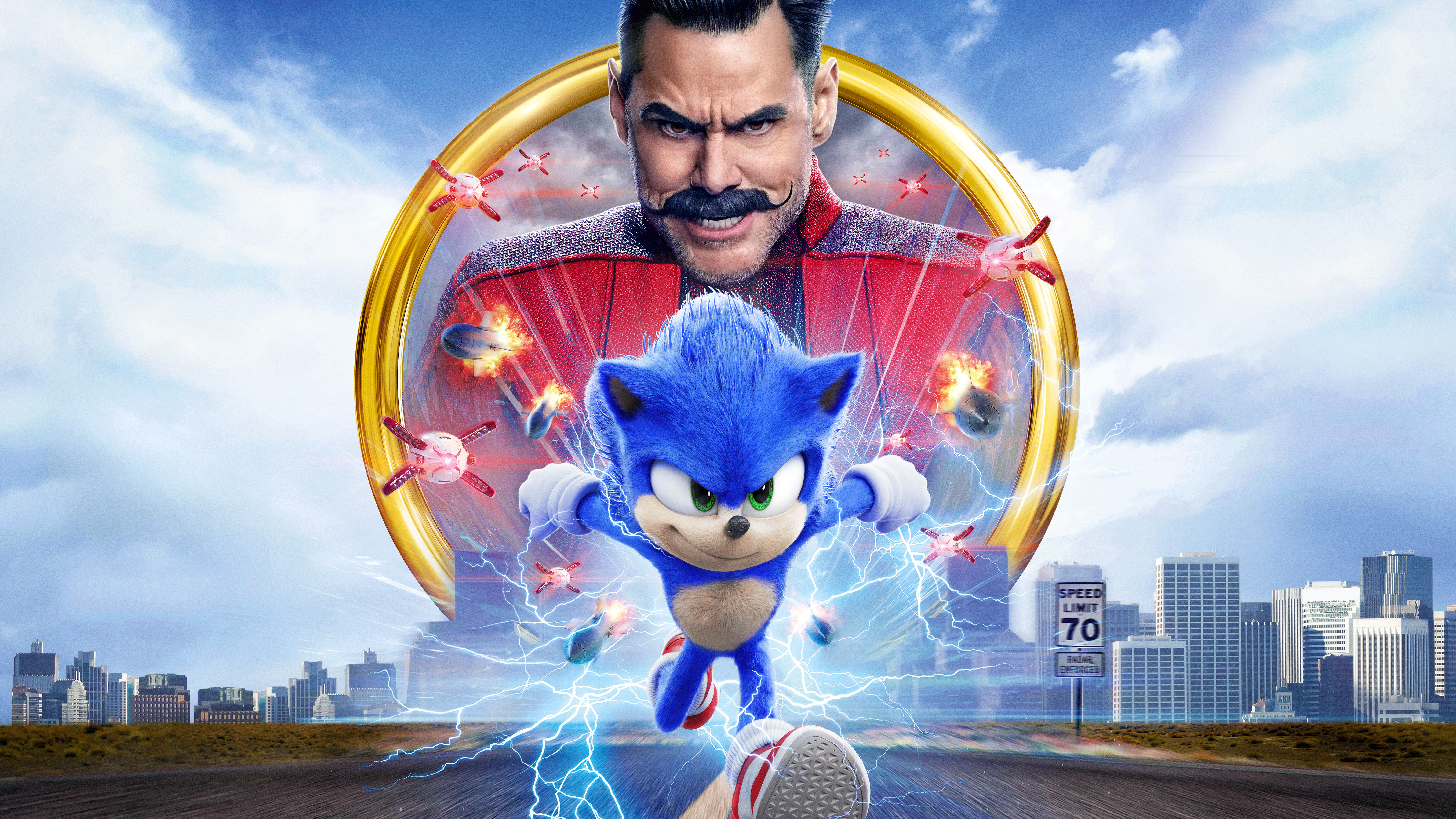 Doctor Robotnik Jim Carrey Sonic The Hedgehog Movie 7680x4320